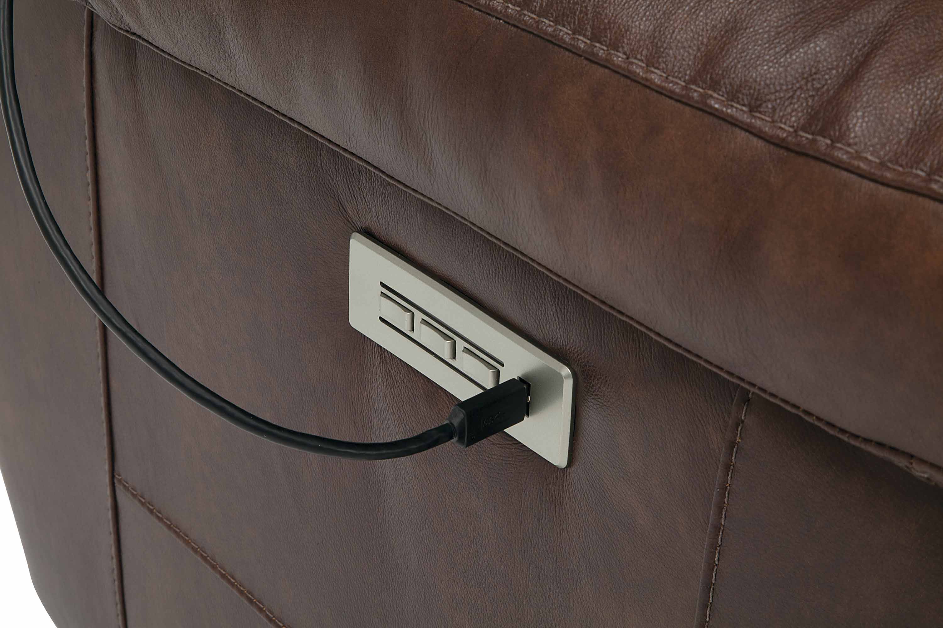 Kenaston Leather Power Reclining Loveseat With Articulating Headrest - Image 9
