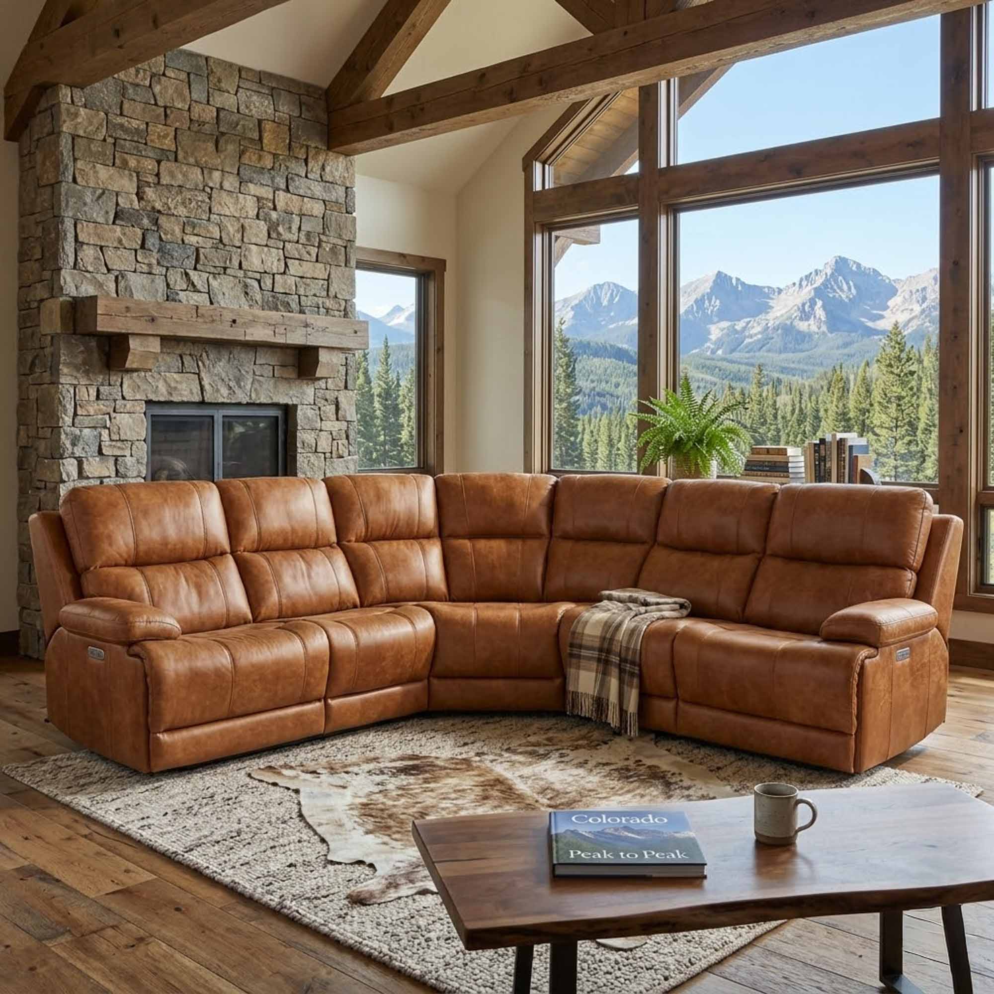 Kenaston Leather Power Reclining Sectional With Articulating Headrest - Image 5