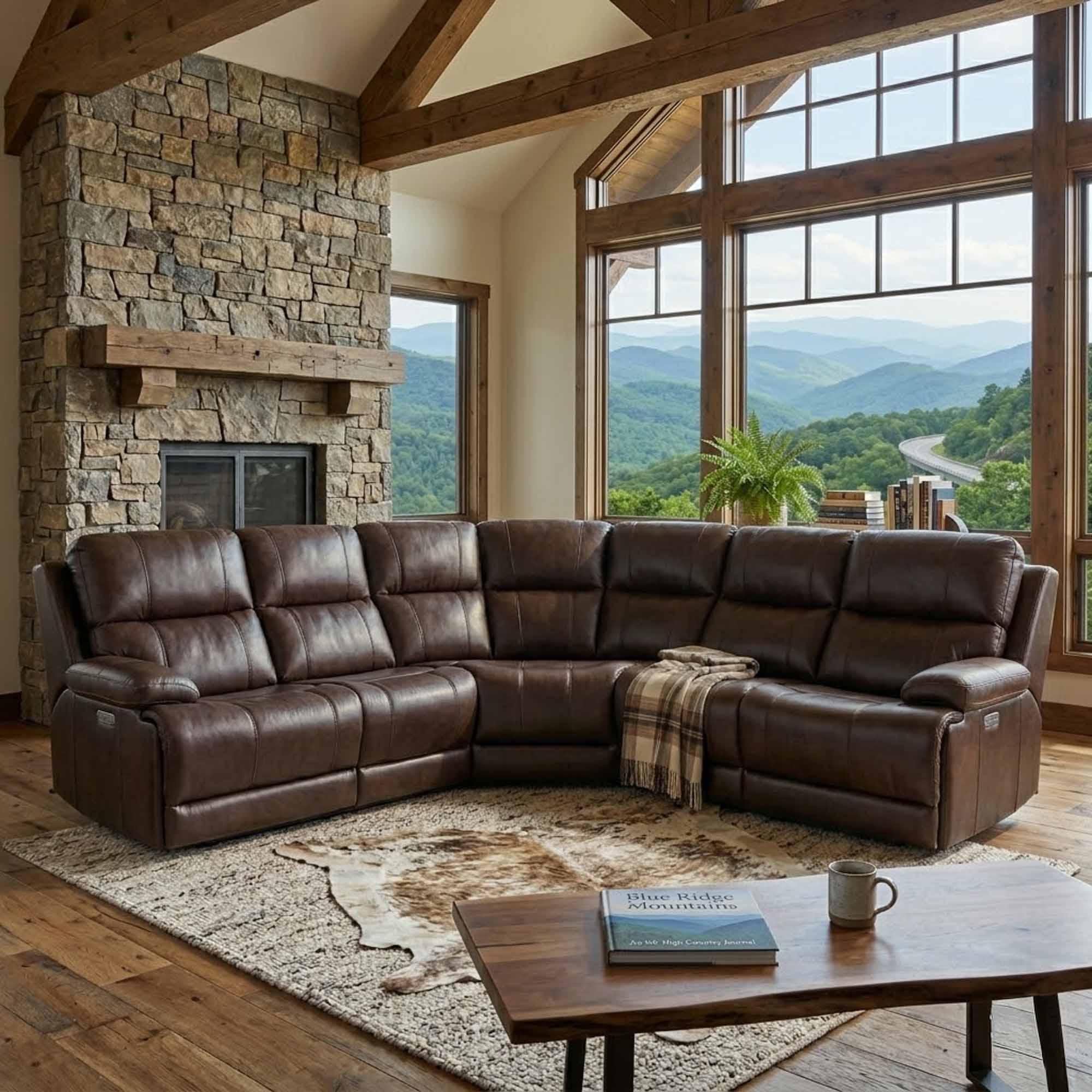 Kenaston Leather Power Reclining Sectional With Articulating Headrest - Image 6