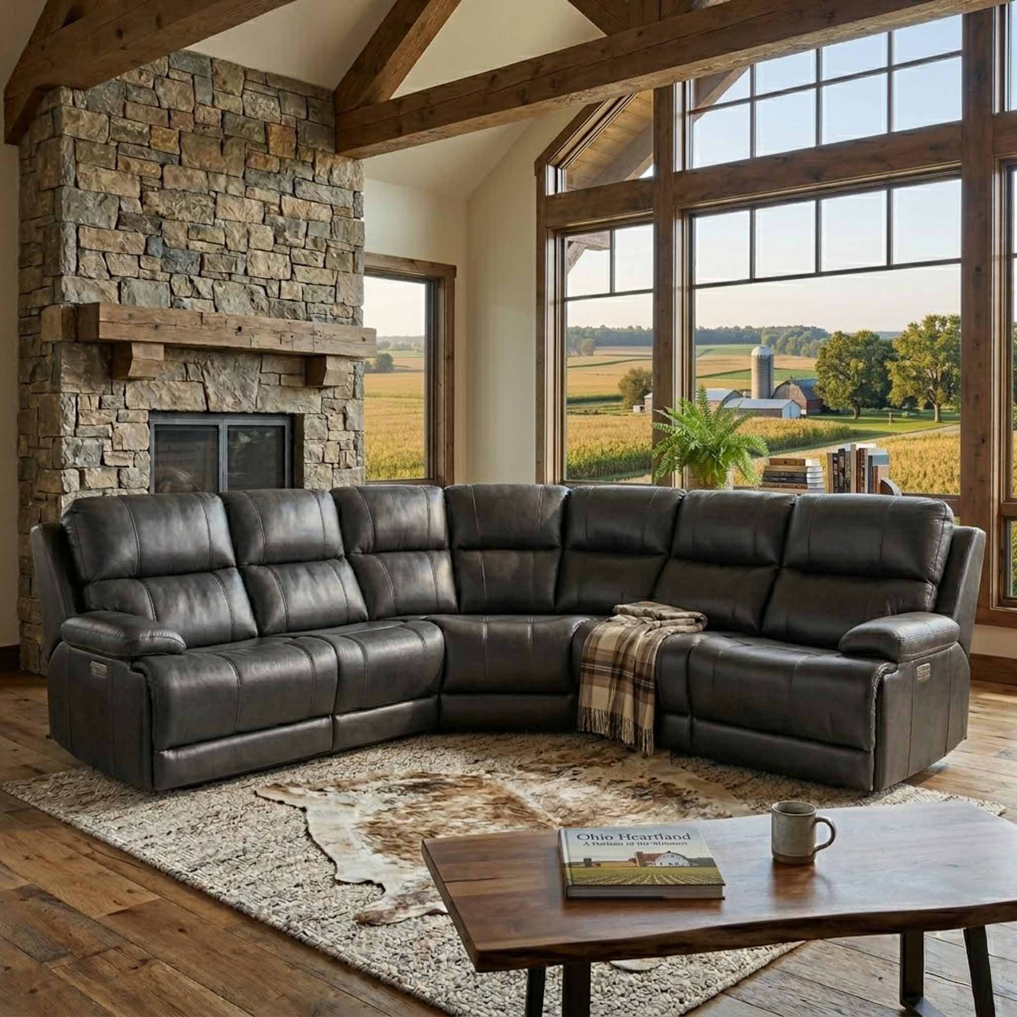 Kenaston Leather Power Reclining Sectional With Articulating Headrest - Image 7