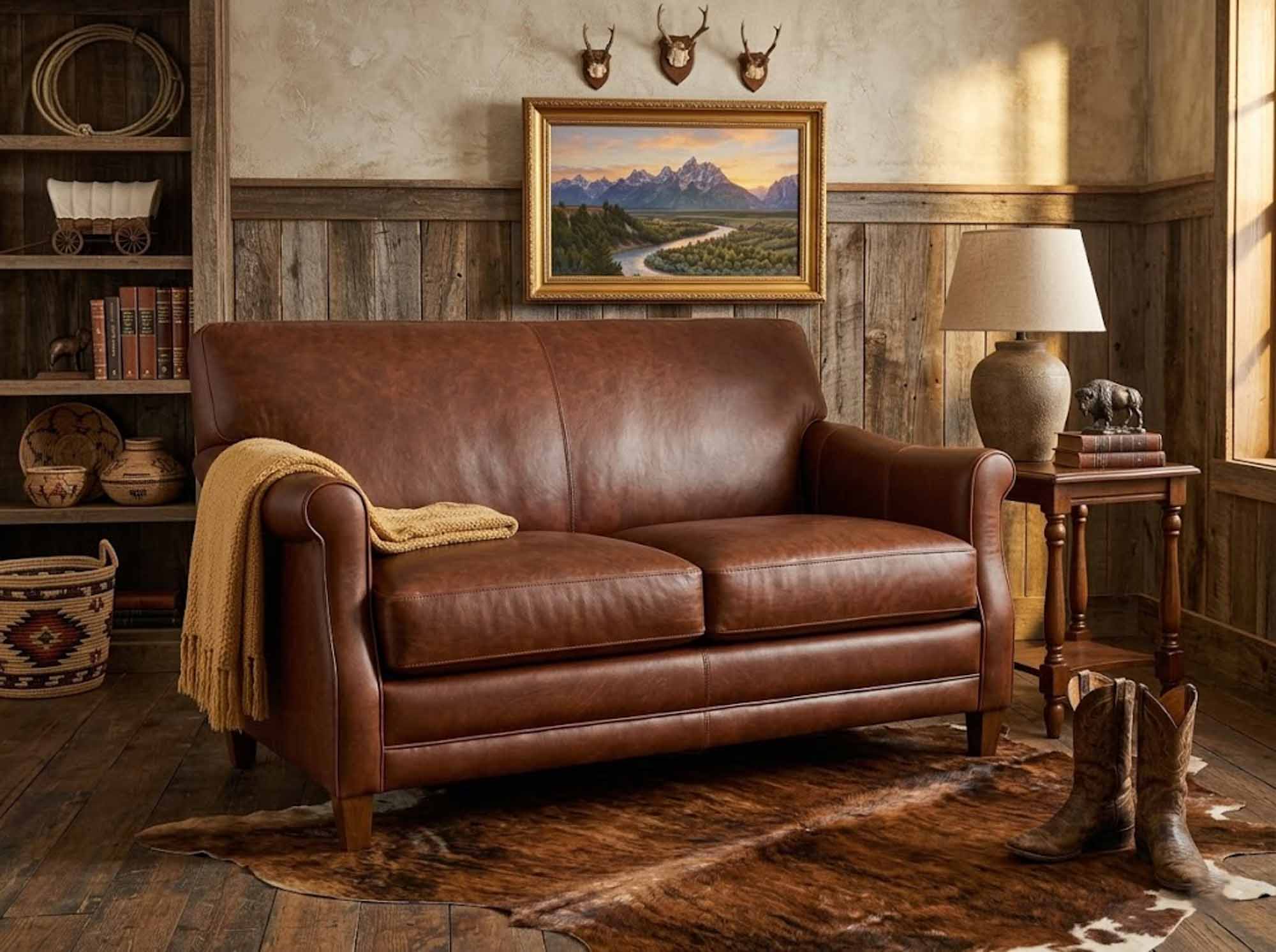 Kenya Leather Loveseat - Image 3