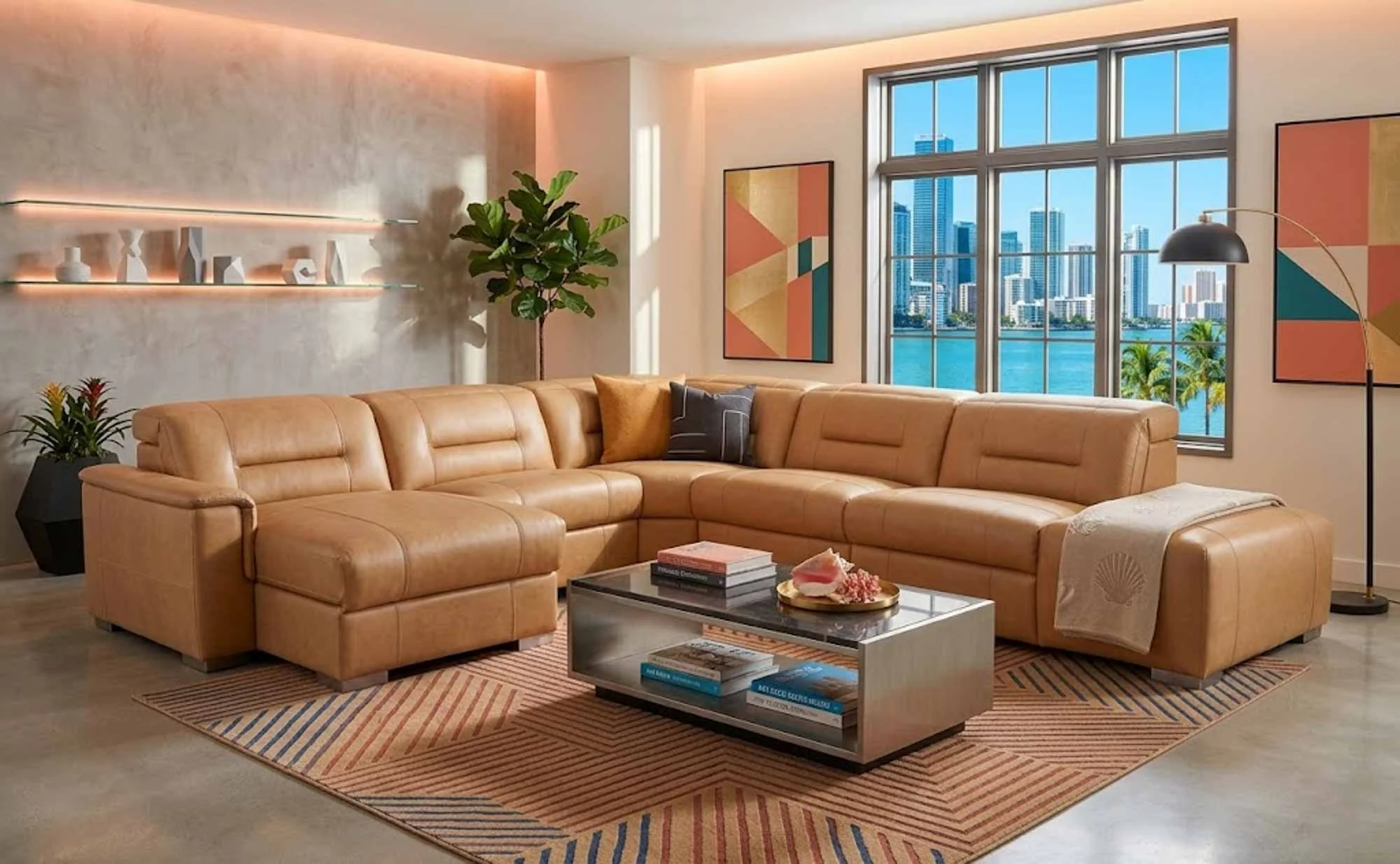 Keoni Leather Power Reclining Sectional With Articulating Headrest - Image 10