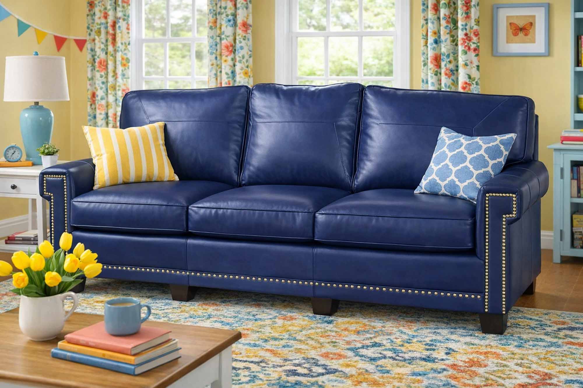 Keystone Leather Sofa - Image 4