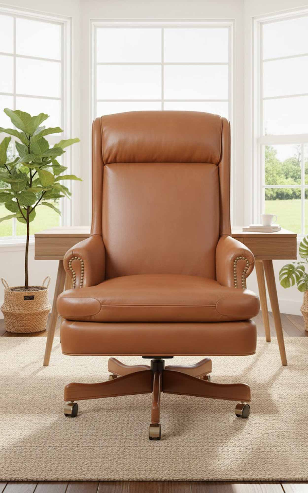 Kincaid Leather Swivel Tilt Chair - Image 8