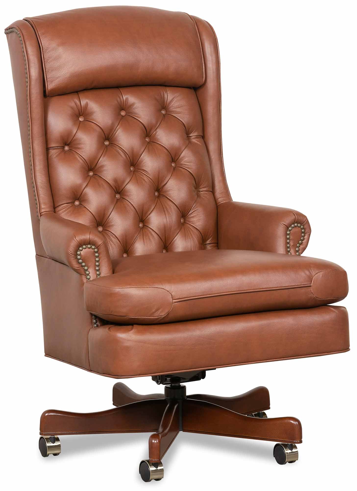 Kincaid Tufted Leather Swivel Tilt Chair