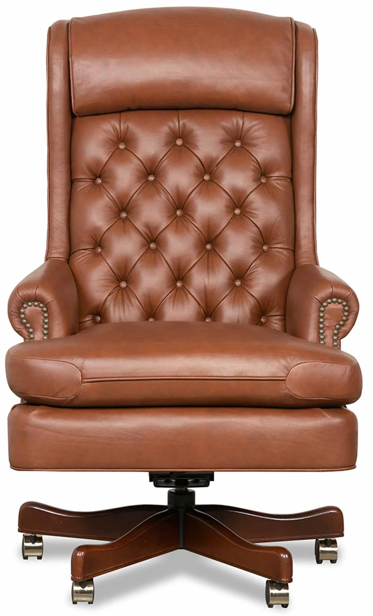 Kincaid Tufted Leather Swivel Tilt Chair - Image 2