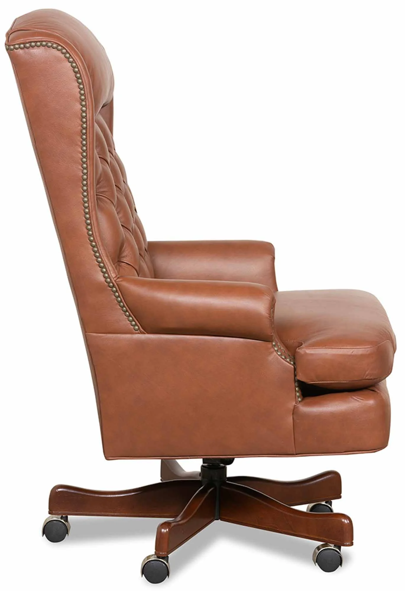 Kincaid Tufted Leather Swivel Tilt Chair - Image 3