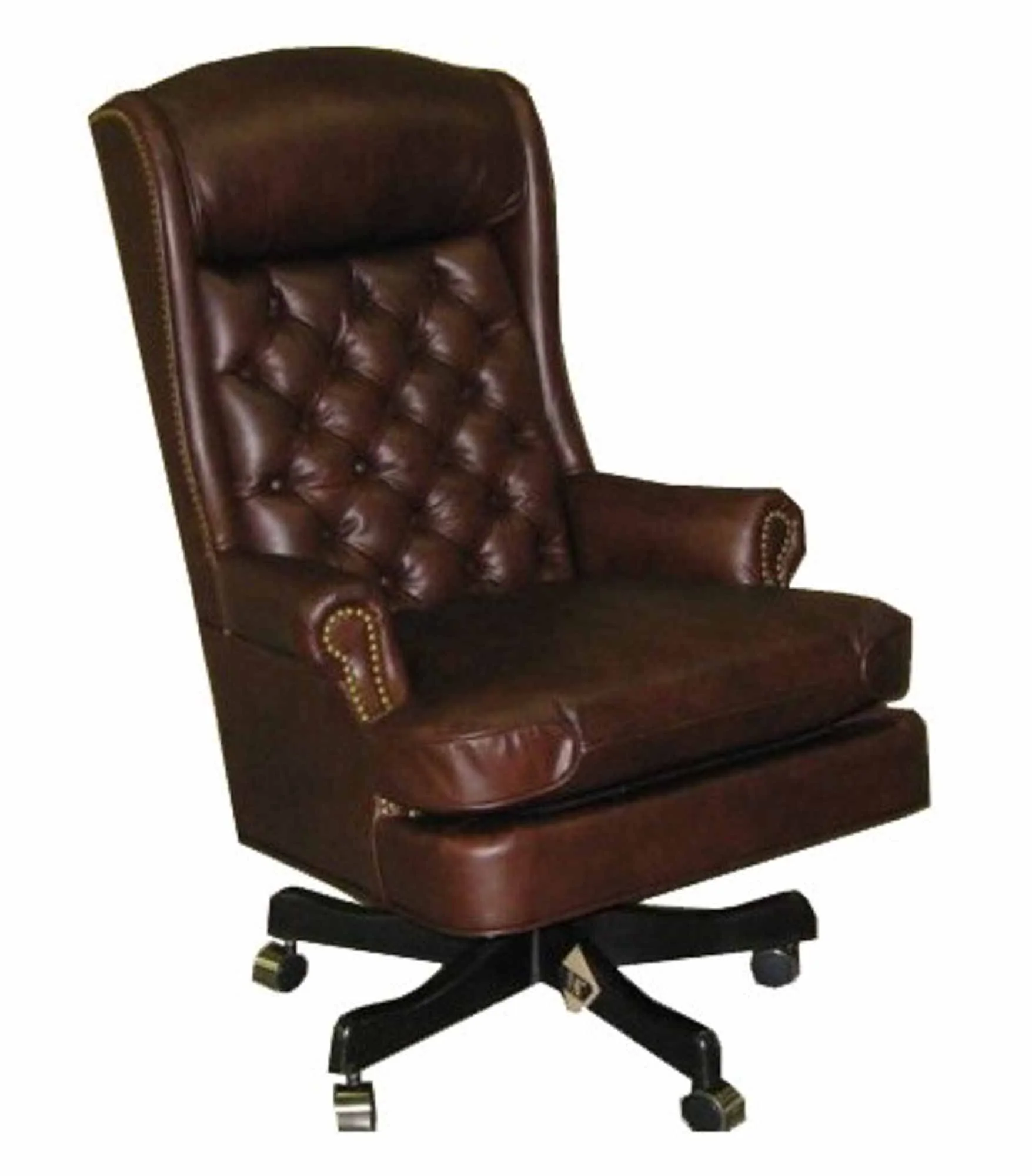 Kincaid Tufted Leather Swivel Tilt Chair - Image 5