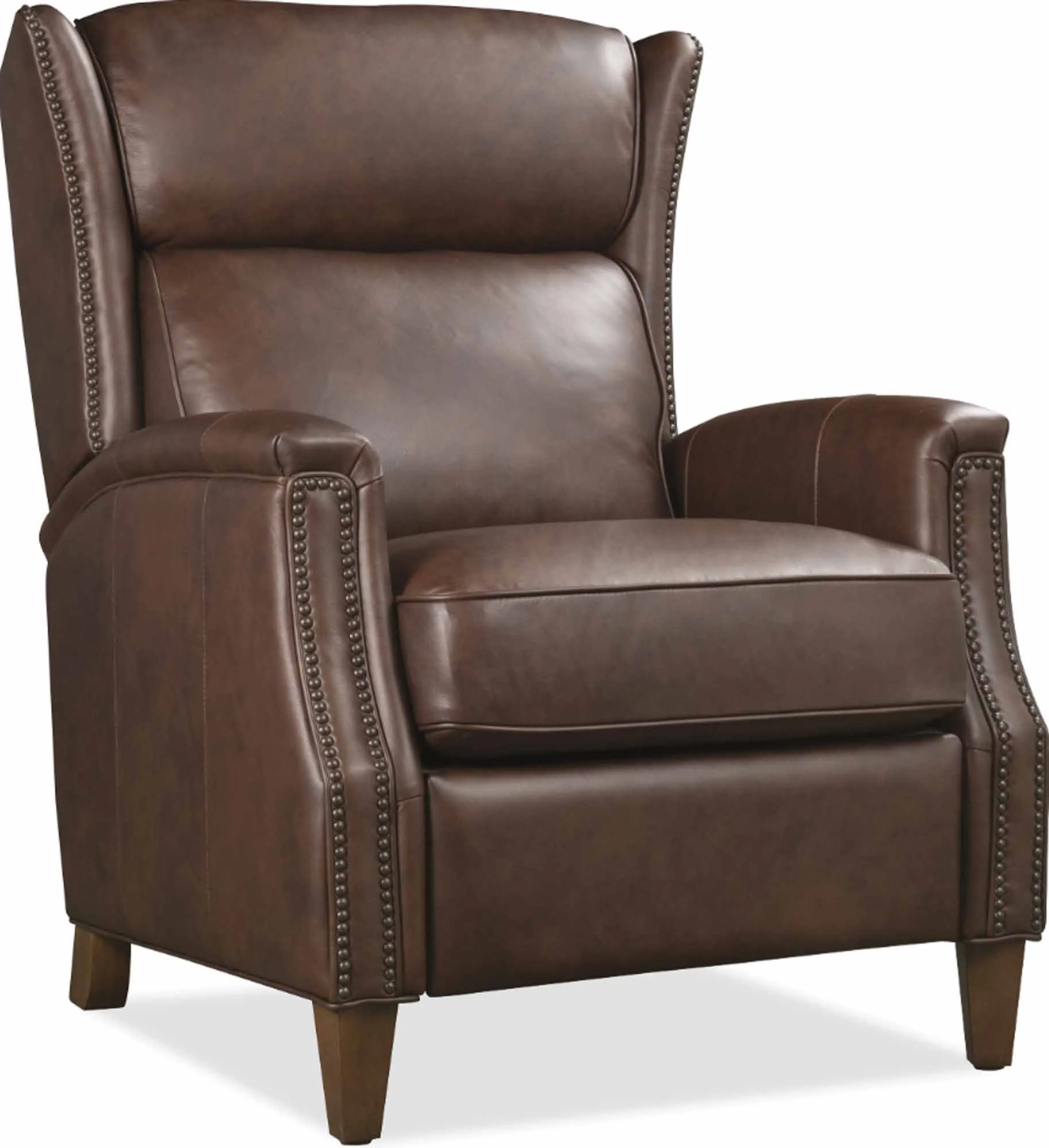 Lansing Leather Power Recliner With Articulating Headrest In Brown