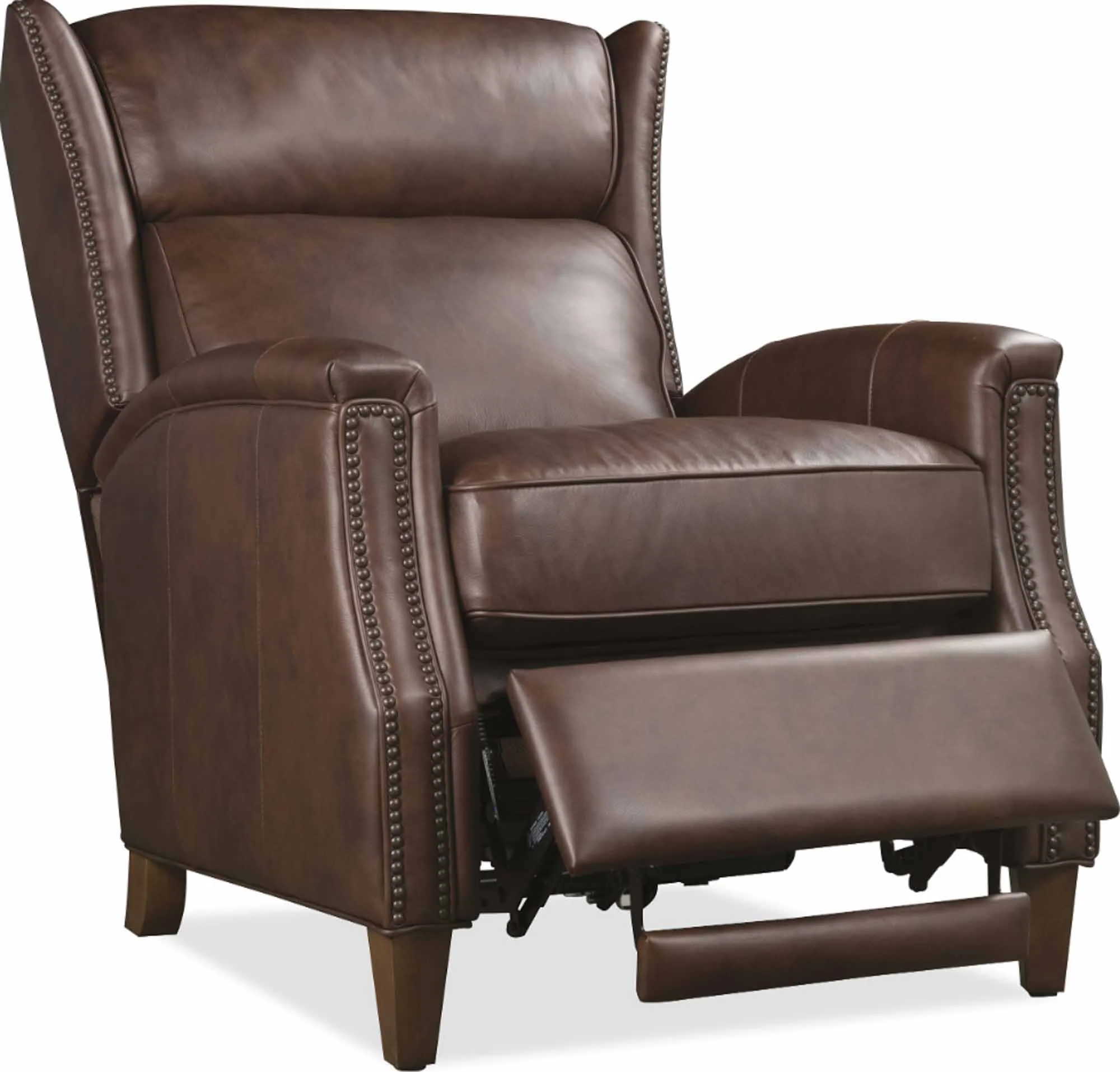 Lansing Leather Power Recliner With Articulating Headrest In Brown - Image 5