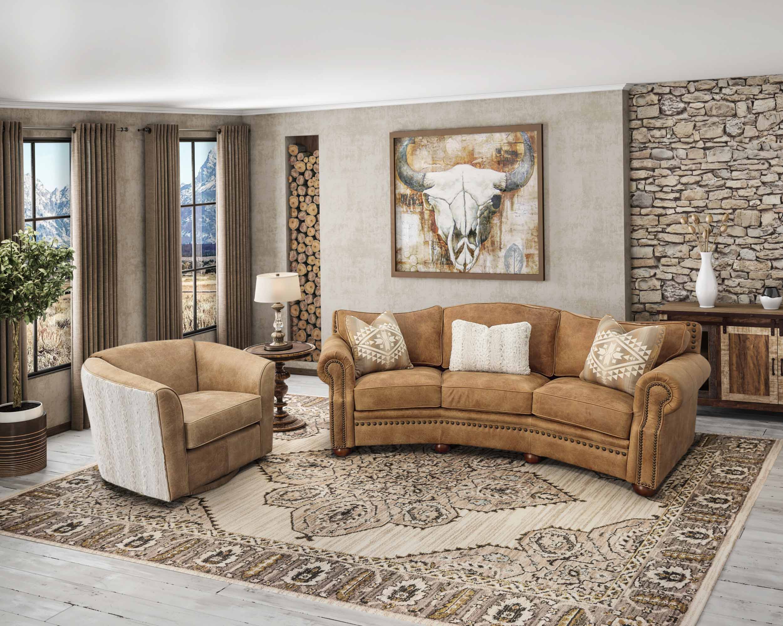 Laredo Leather Conversation Sofa - Image 5