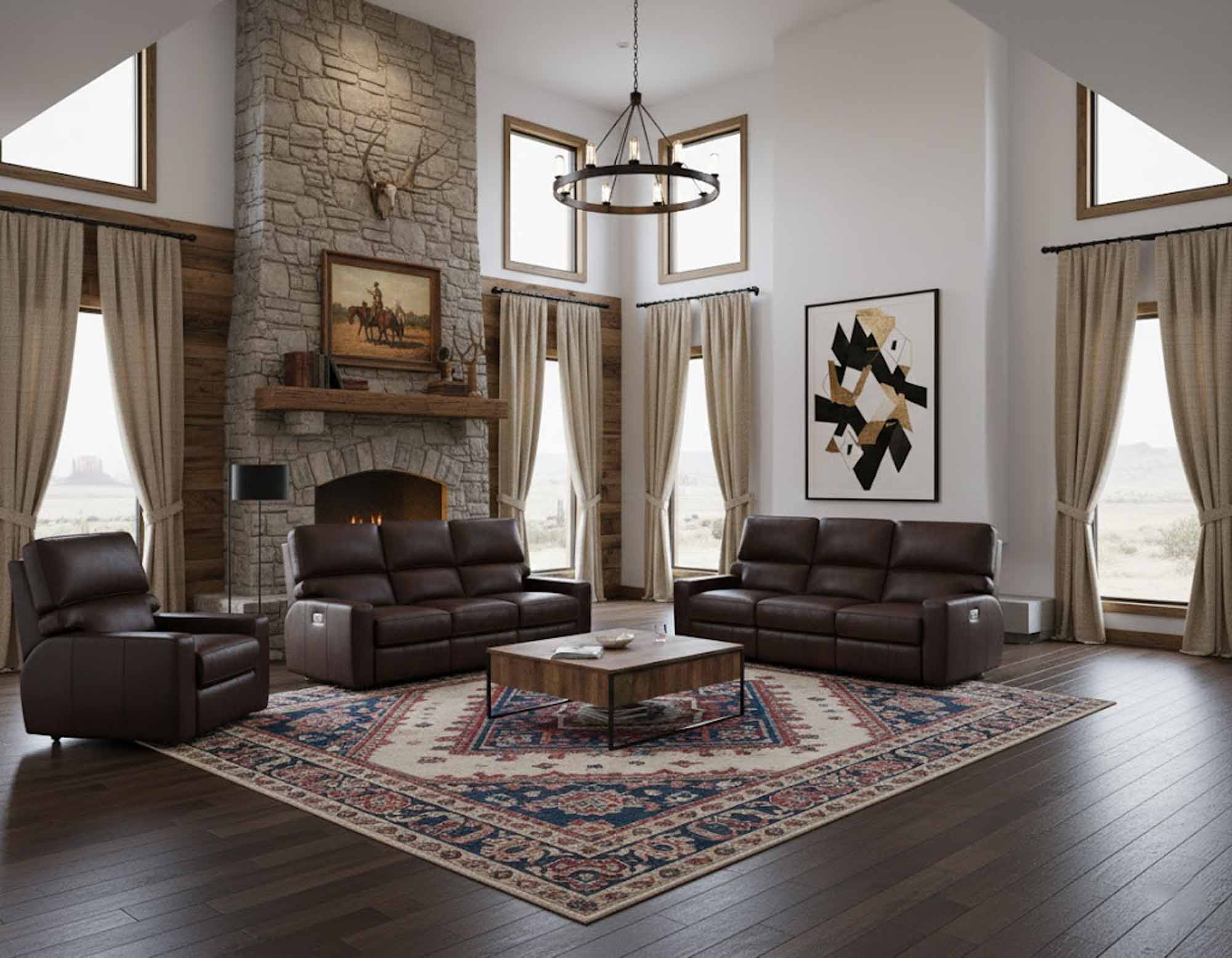 Larsen Leather Reclining Sofa - Image 4