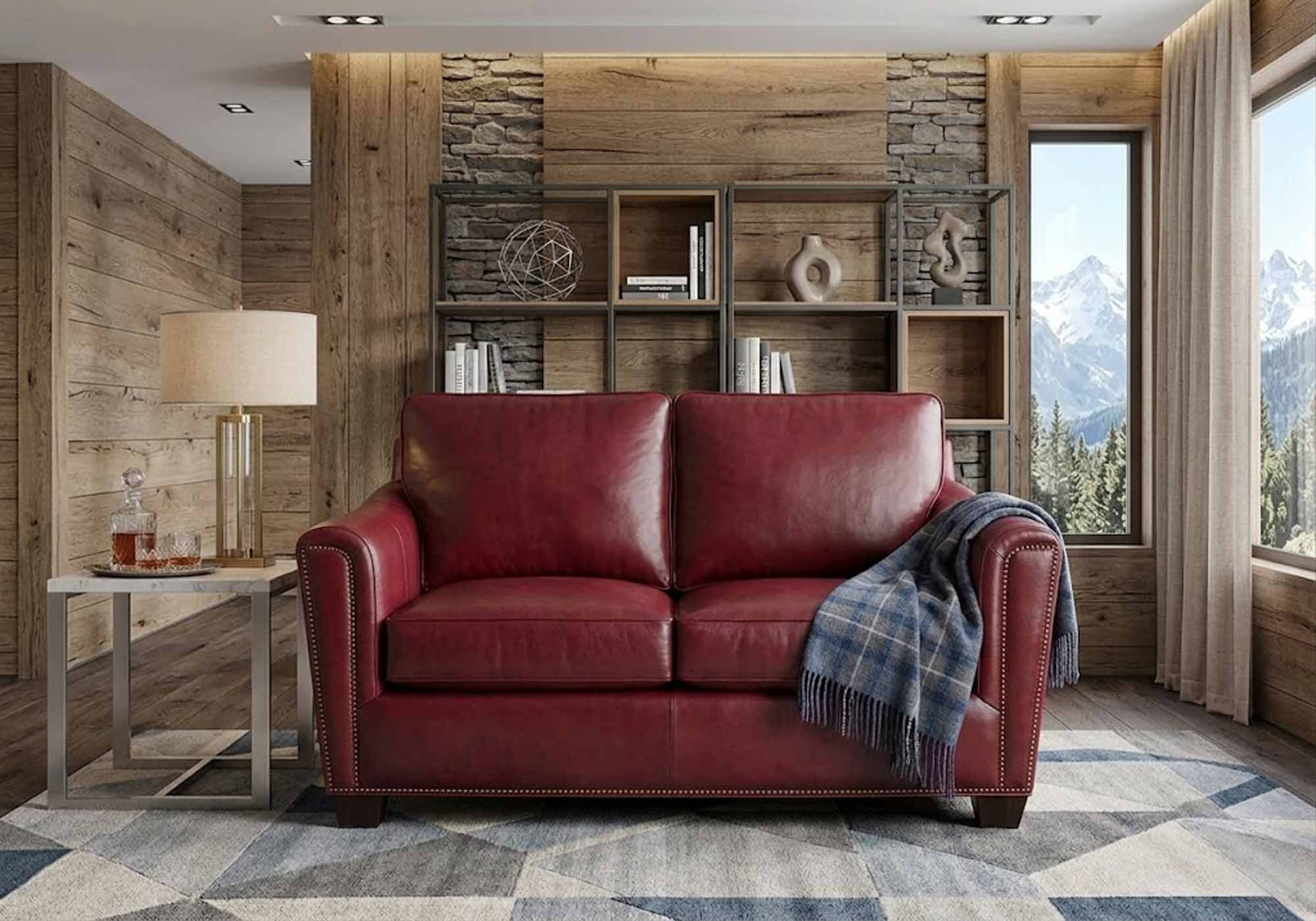 Lennon Leather Loveseat - Image 7