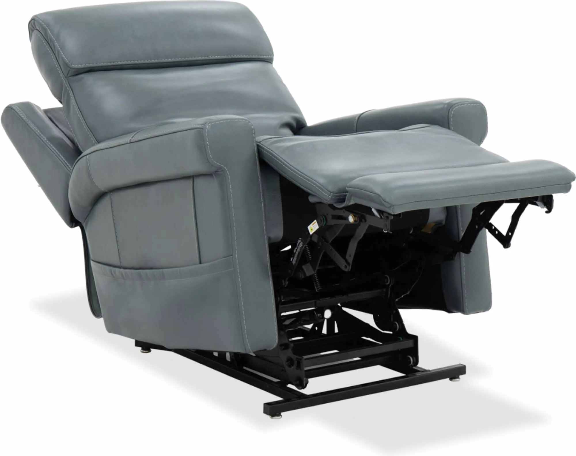 Locke Leather Zero Gravity Power Recliner With Articulating Headrest And Lumbar - Image 6