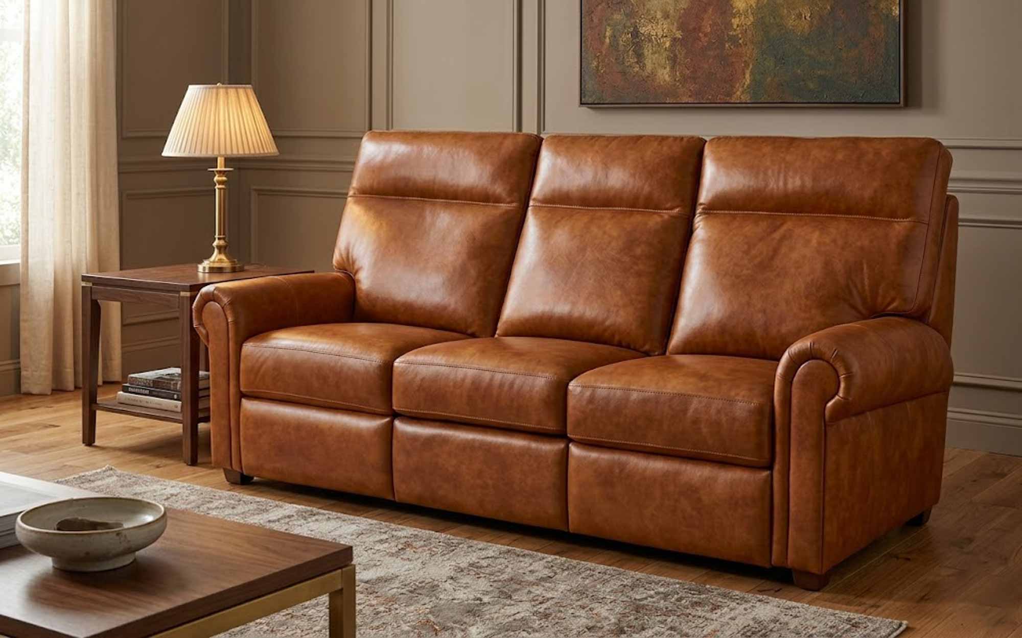 Logic Leather Power Reclining Loveseat With Articulating Headrest - Image 2