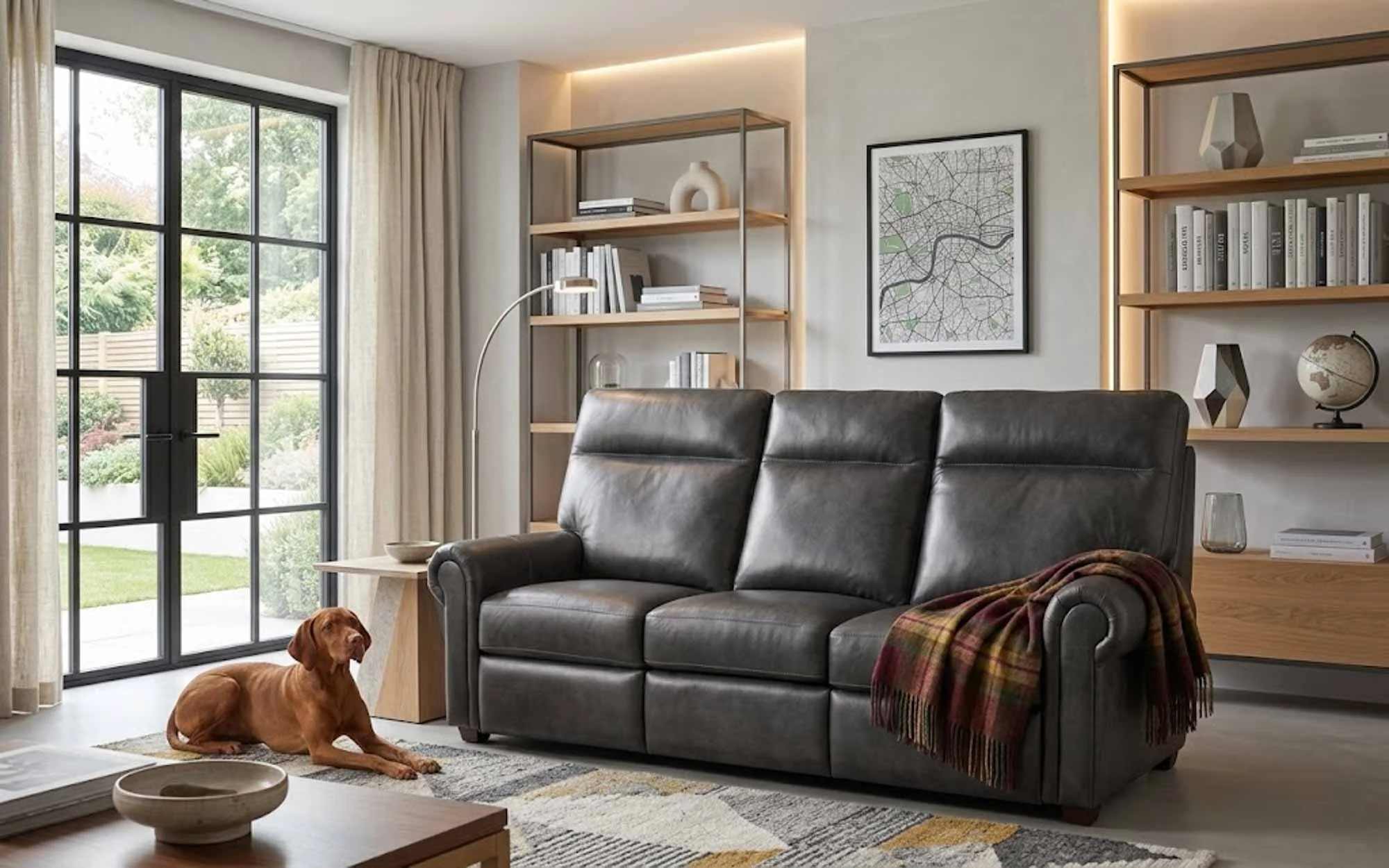 Logic Leather Power Reclining Loveseat With Articulating Headrest - Image 4