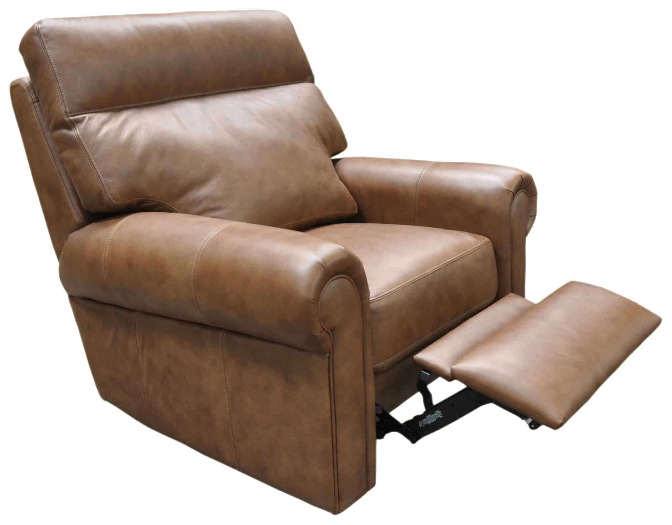 Logic Leather Swivel Glider Power Recliner With Articulating Headrest - Image 2