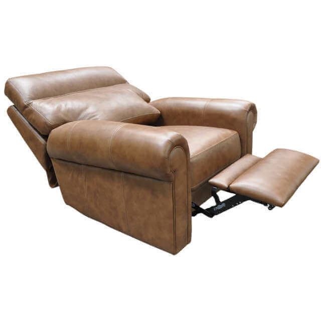 Logic Leather Swivel Glider Power Recliner With Articulating Headrest - Image 3