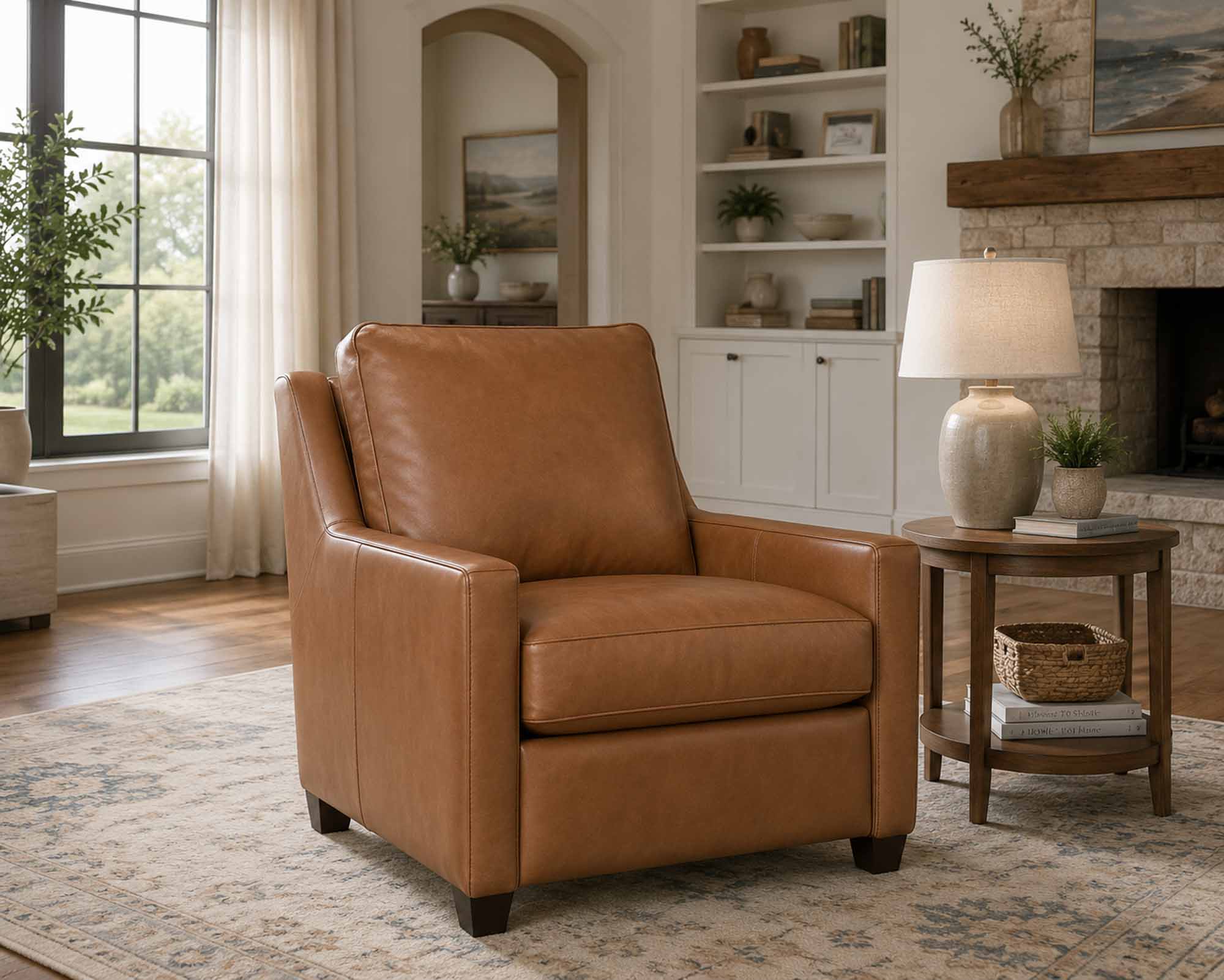 Lou Leather Power Recliner With Articulating Headrest - Image 7