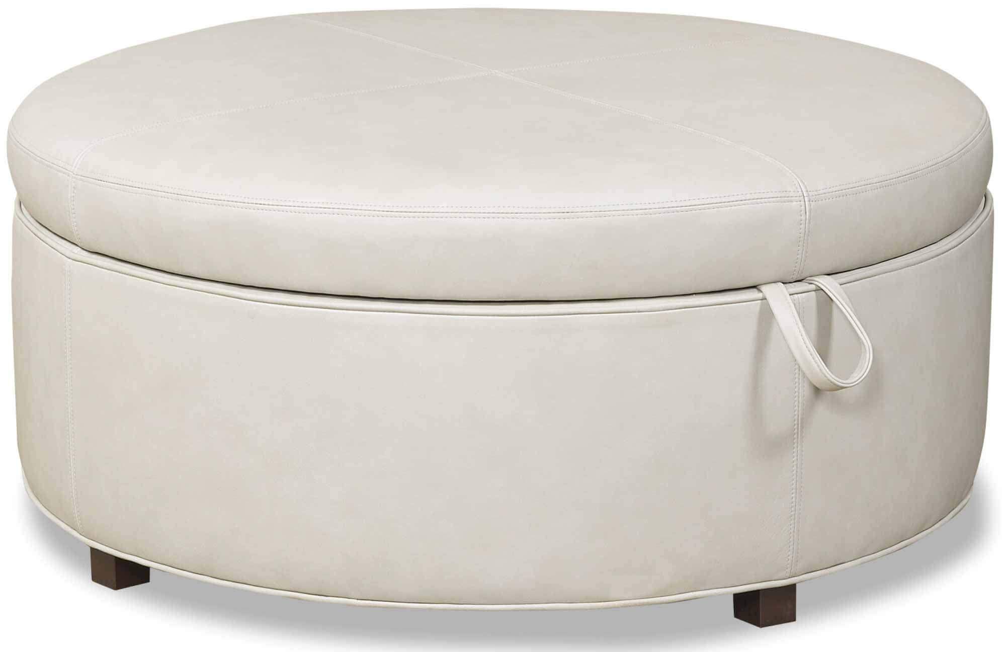 Lulu Leather Storage Ottoman