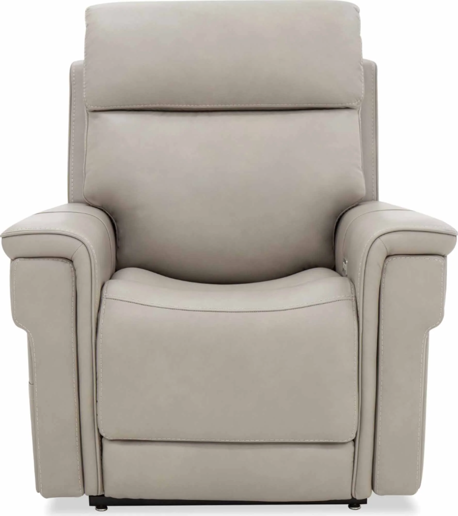 Lunar Leather Zero Gravity Power Recliner With Articulating Headrest And Lumbar In Grey - Image 2