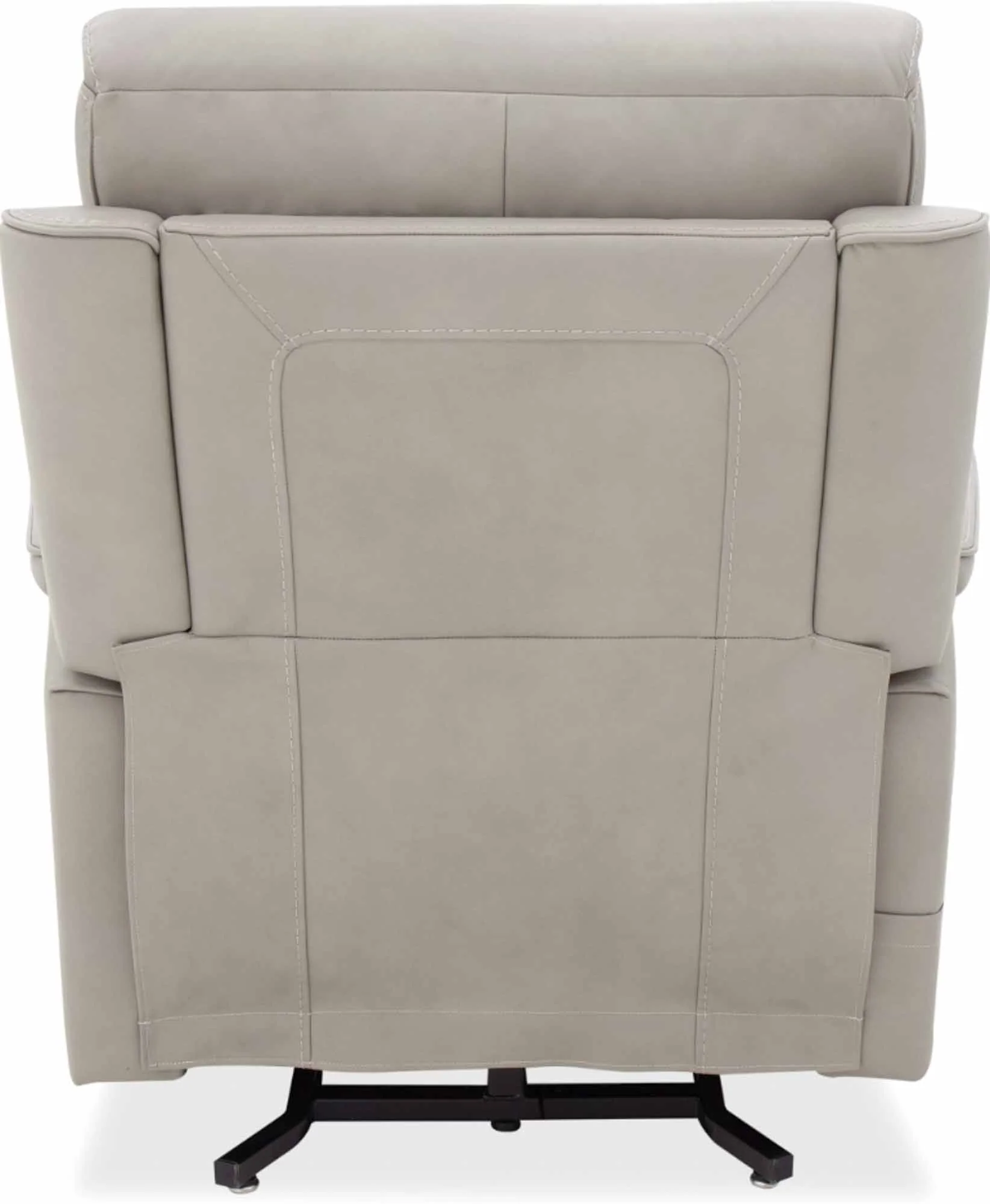 Lunar Leather Zero Gravity Power Recliner With Articulating Headrest And Lumbar In Grey - Image 4