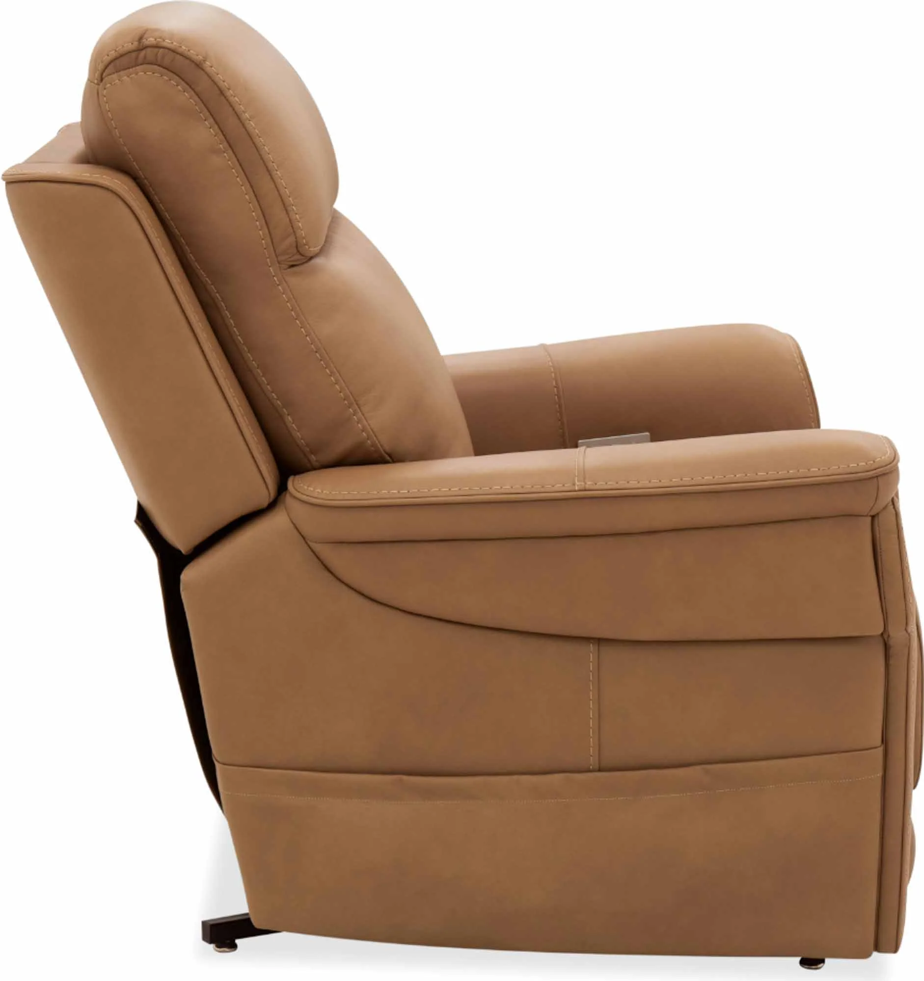 Lunar Leather Zero Gravity Power Recliner With Articulating Headrest And Lumbar In Brown - Image 3