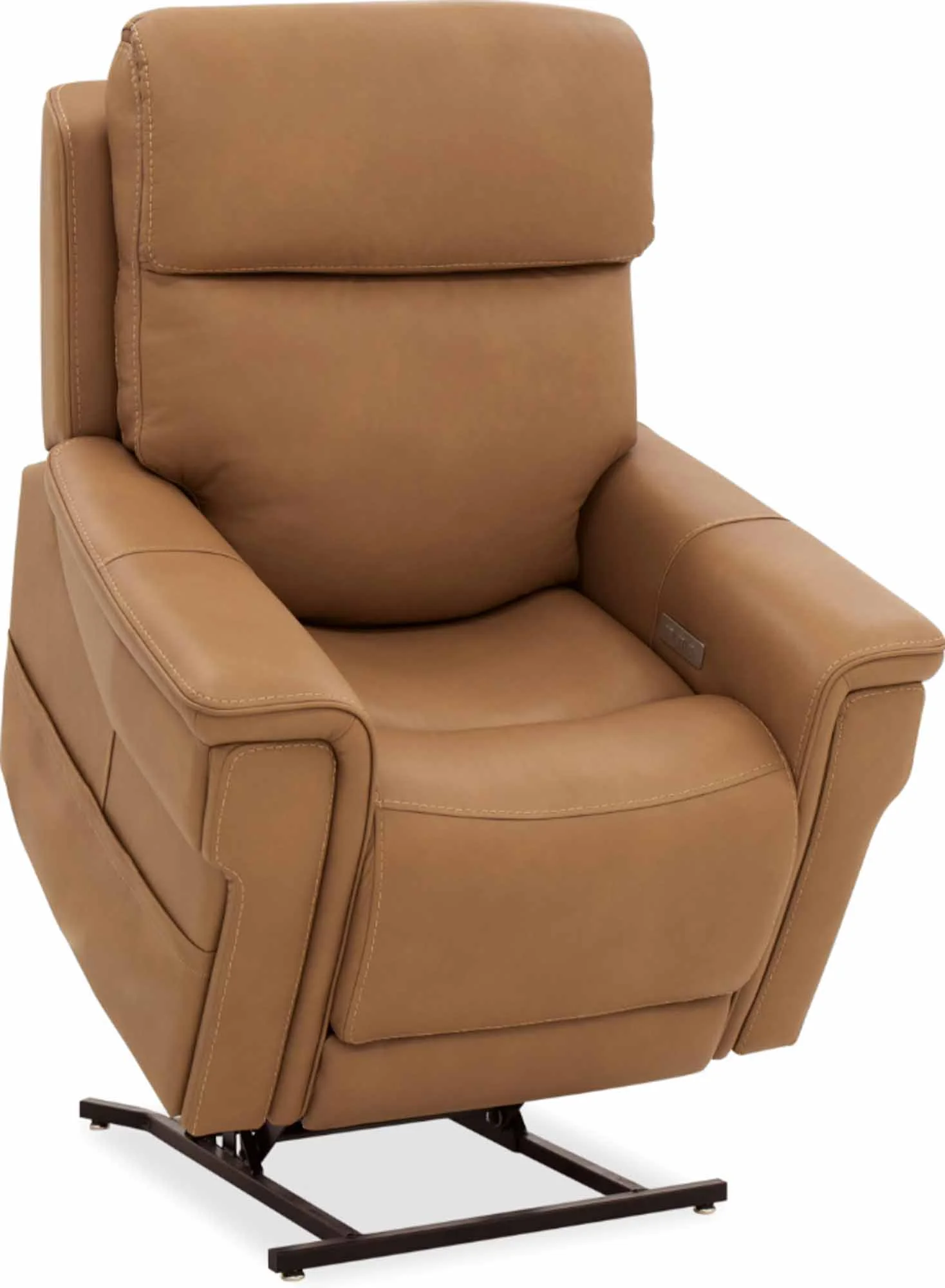 Lunar Leather Zero Gravity Power Recliner With Articulating Headrest And Lumbar In Brown - Image 5