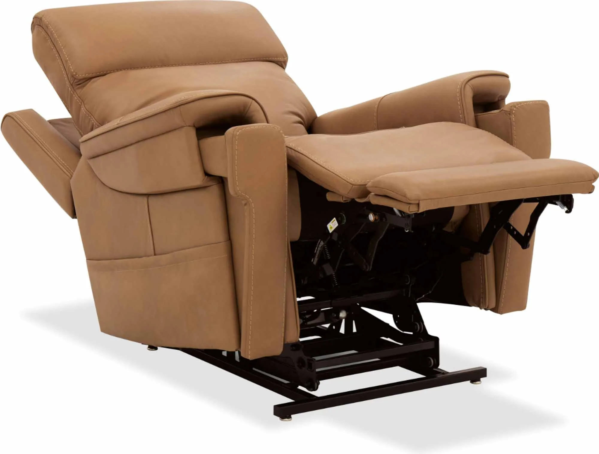 Lunar Leather Zero Gravity Power Recliner With Articulating Headrest And Lumbar In Brown - Image 7