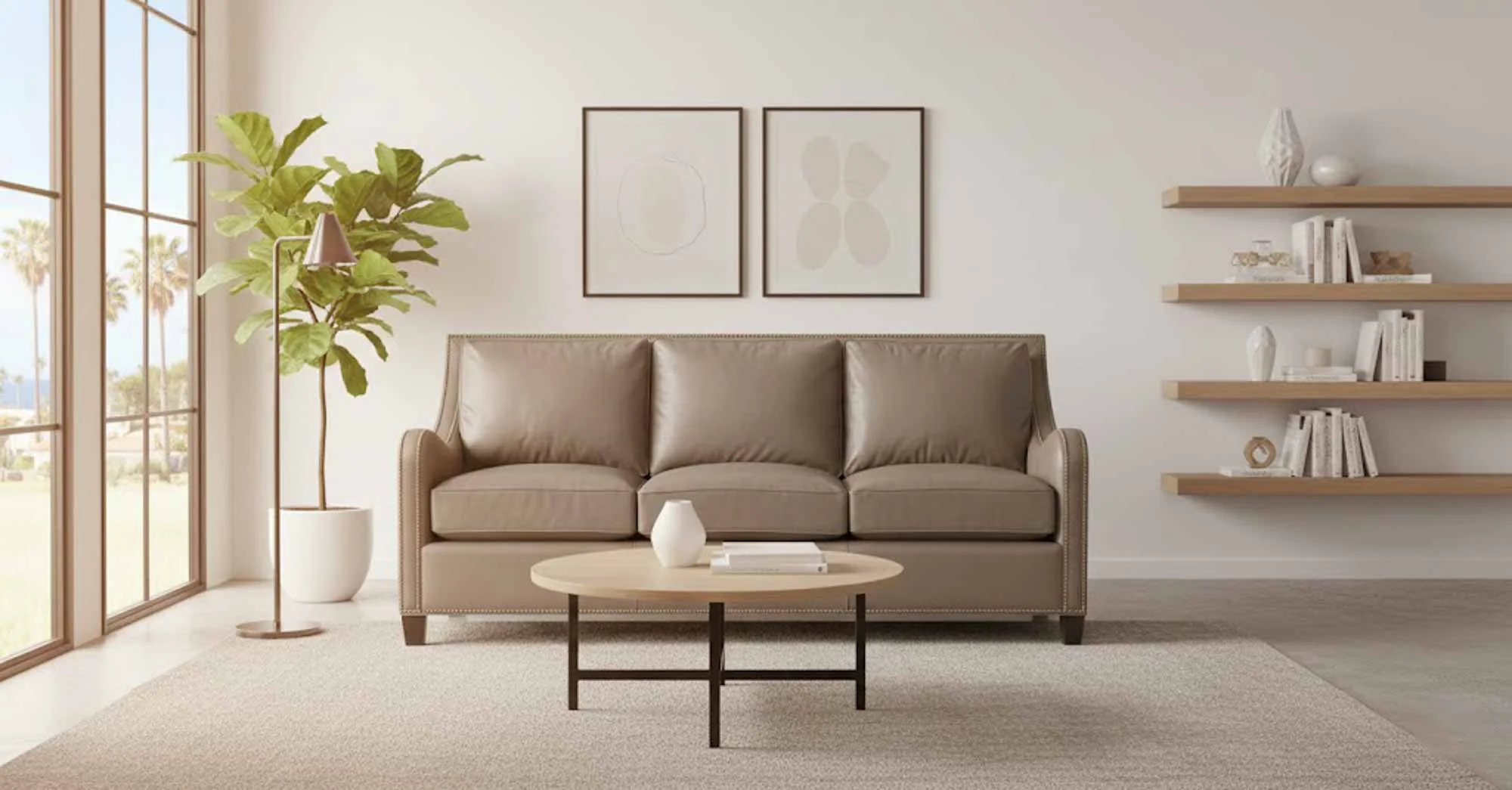 Lynn Leather Loveseat - Image 7