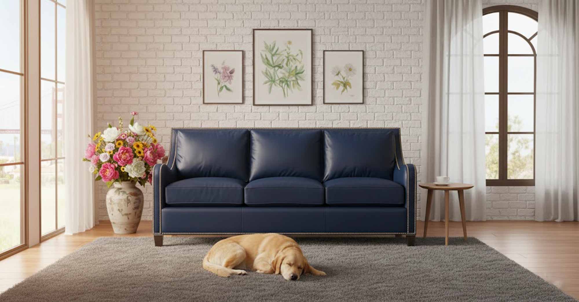 Lynn Leather Loveseat - Image 9