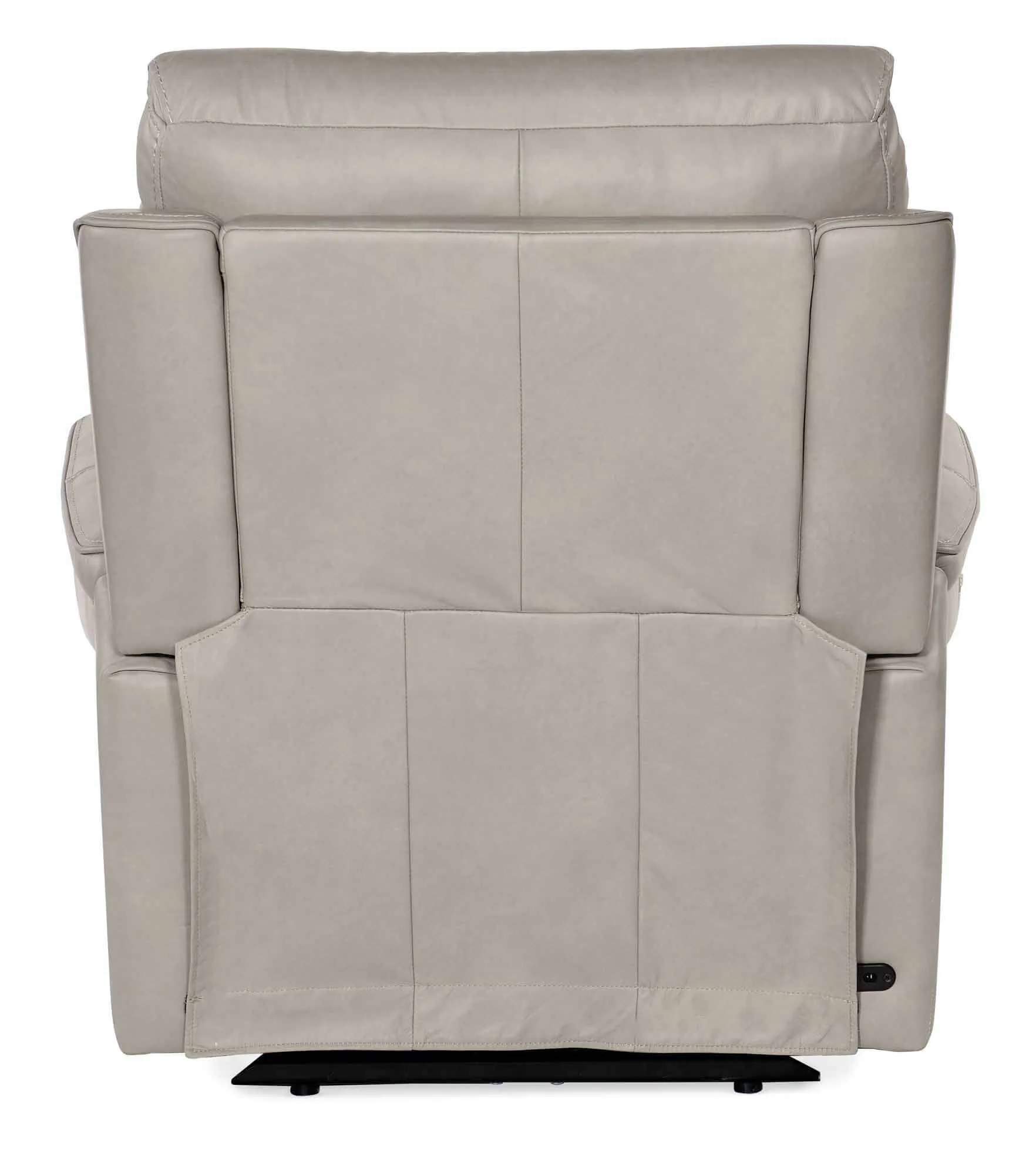 Lyra Leather Zero Gravity Power Recliner With Articulating Headrest And Lumbar In Grey - Image 4