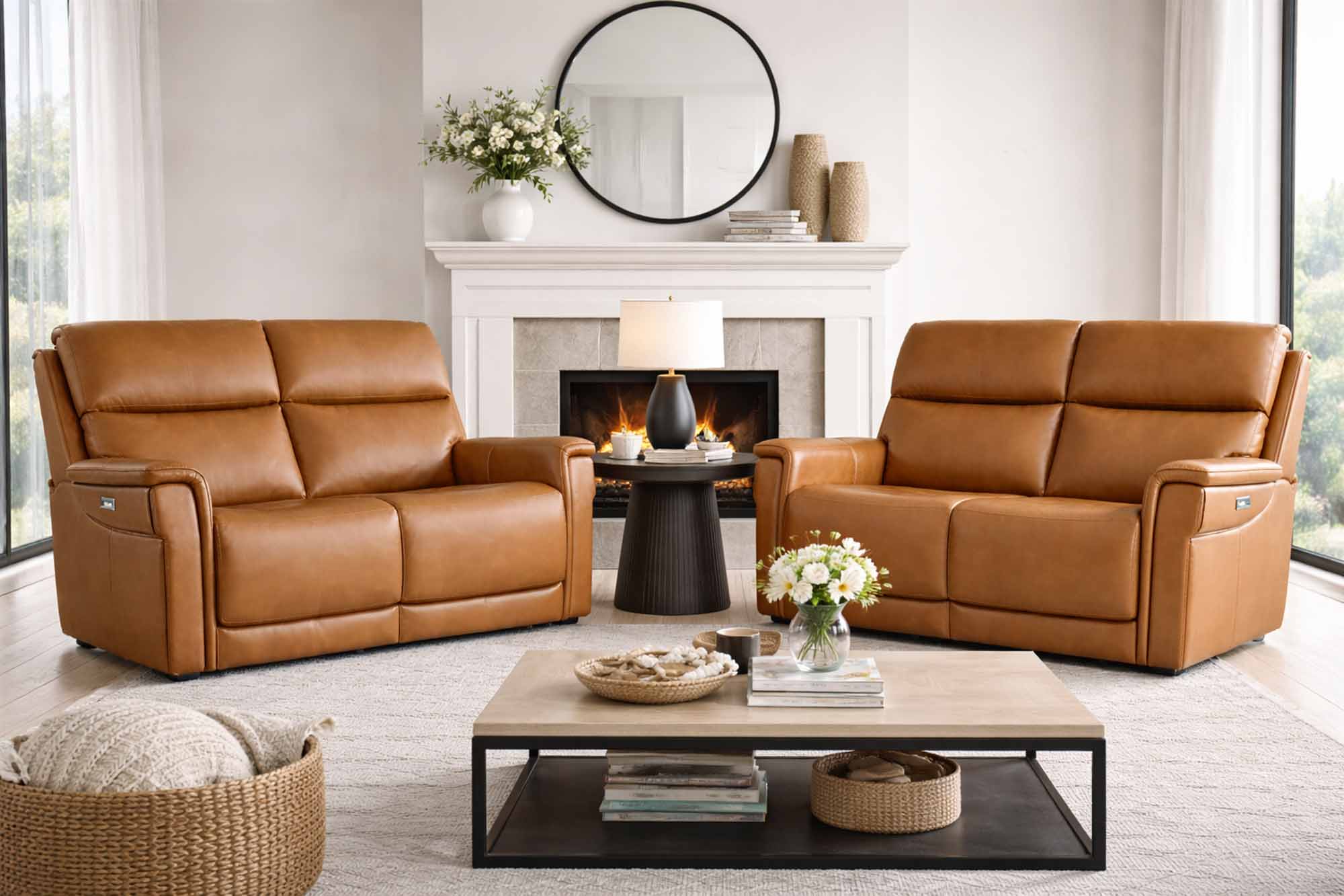 Lyra Leather Zero Gravity Power Reclining Loveseat With Articulating Headrest And Lumbar In Brown - Image 10