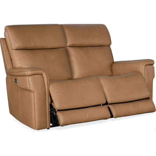 Lyra Leather Zero Gravity Power Reclining Loveseat With Articulating Headrest And Lumbar In Brown - Image 4