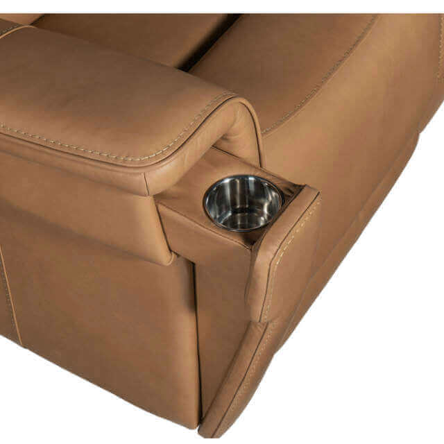 Lyra Leather Zero Gravity Power Reclining Loveseat With Articulating Headrest And Lumbar In Brown - Image 7