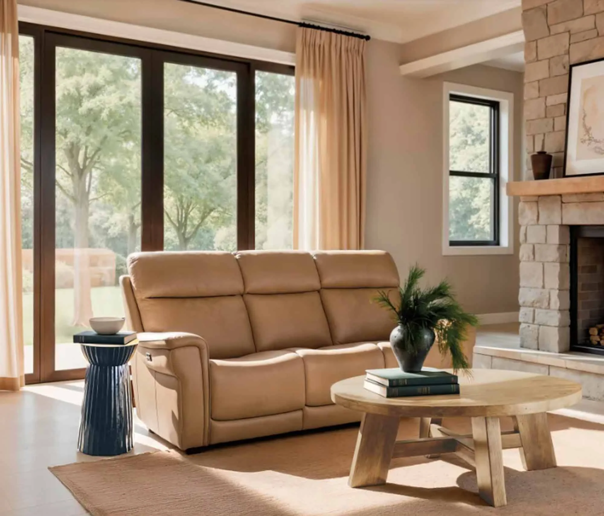 Lyra Leather Zero Gravity Power Reclining Sofa With Articulating Headrest And Lumbar In Brown - Image 7