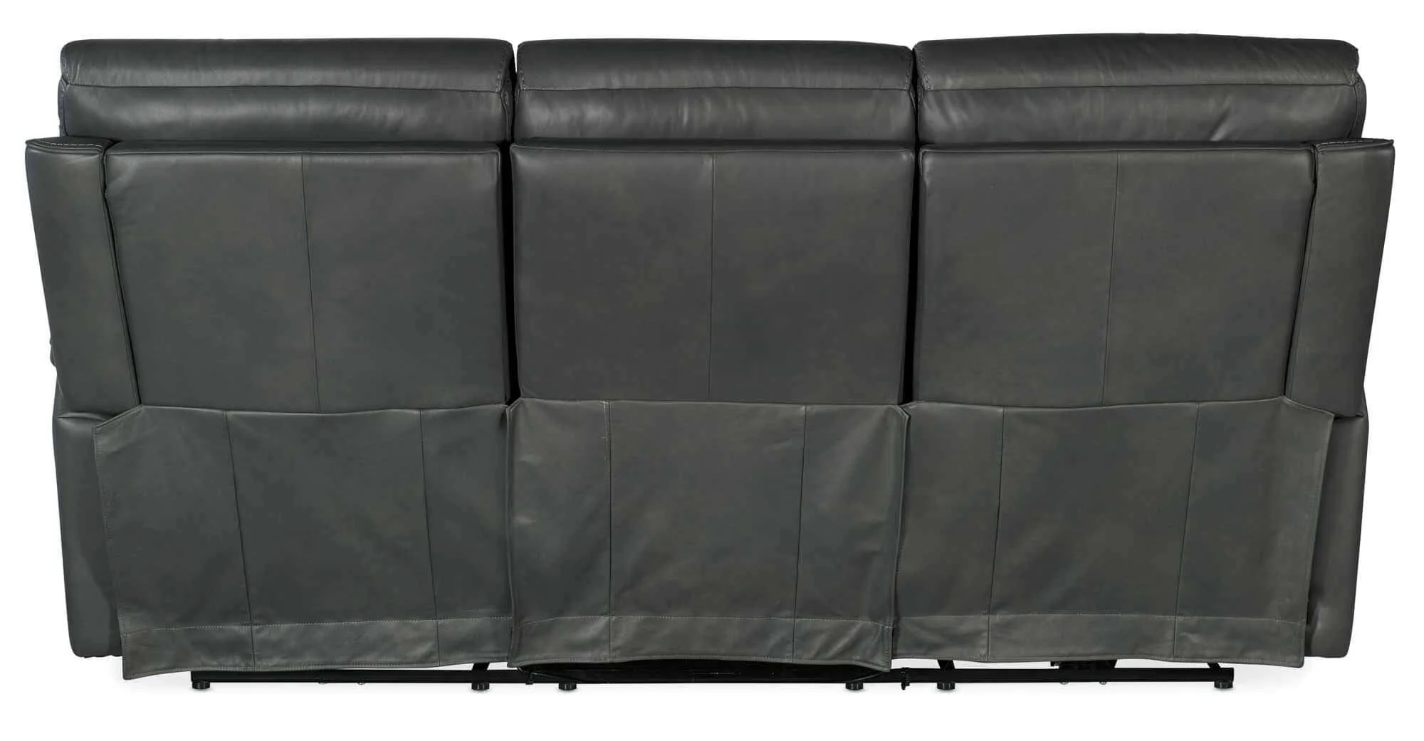 Lyra Leather Zero Gravity Power Reclining Sofa With Articulating Headrest And Lumbar In Dark Grey - Image 3