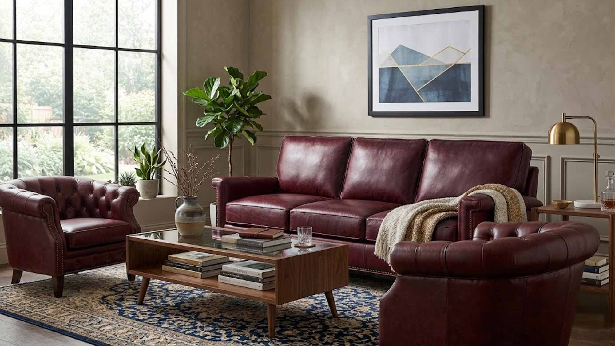 Mallory Leather Sofa - Image 8