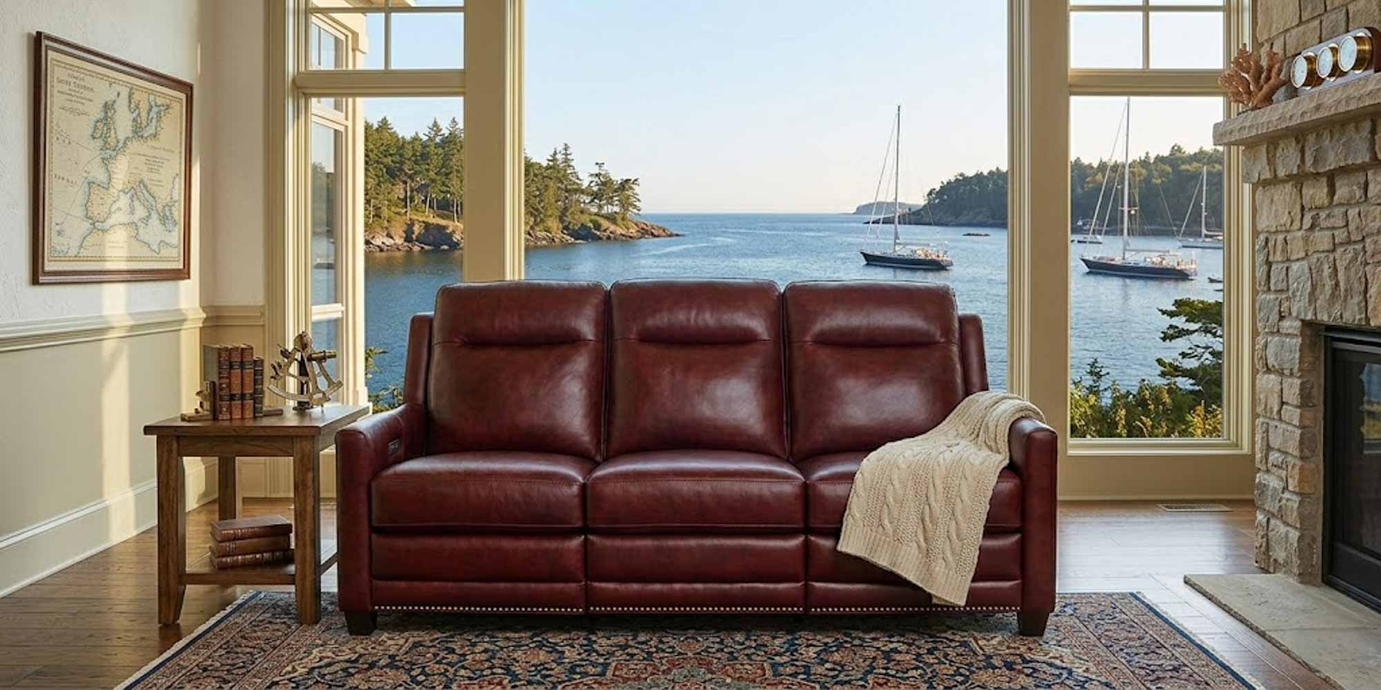 Marcello Leather Power Reclining Loveseat With Articulating Headrest - Image 3
