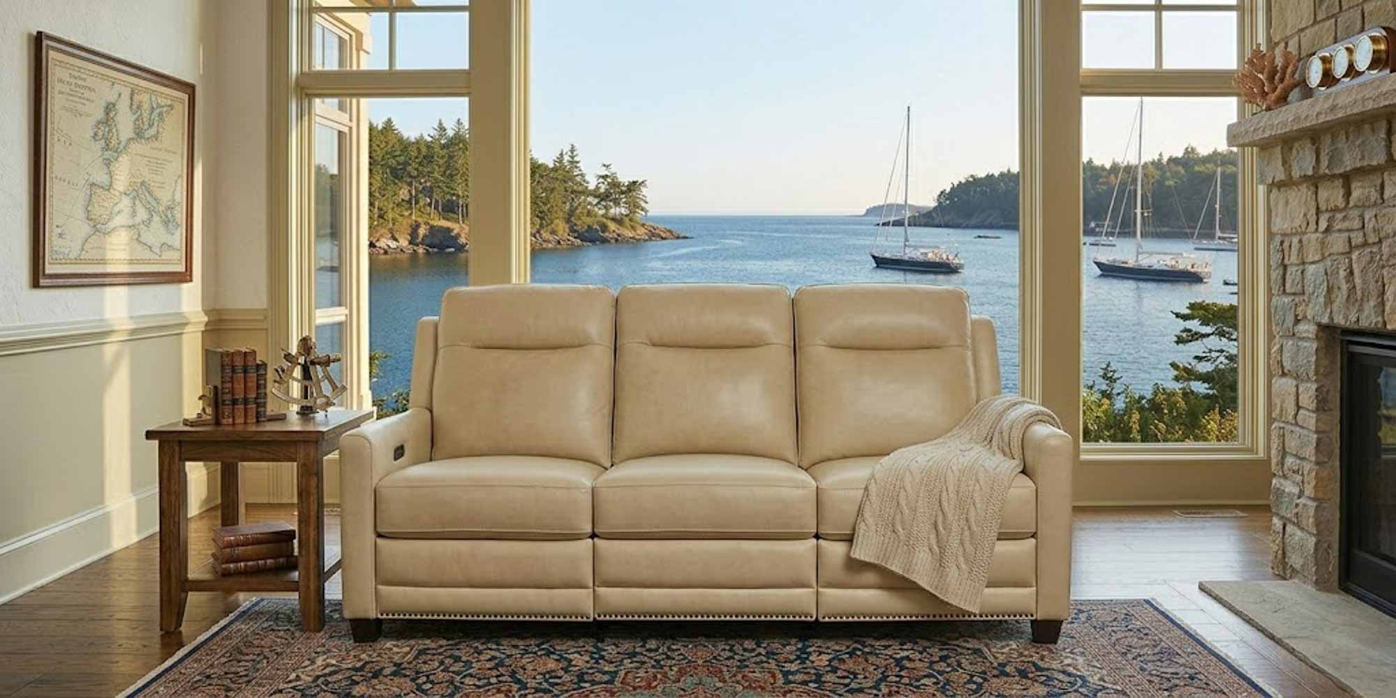 Marcello Leather Power Reclining Loveseat With Articulating Headrest - Image 4