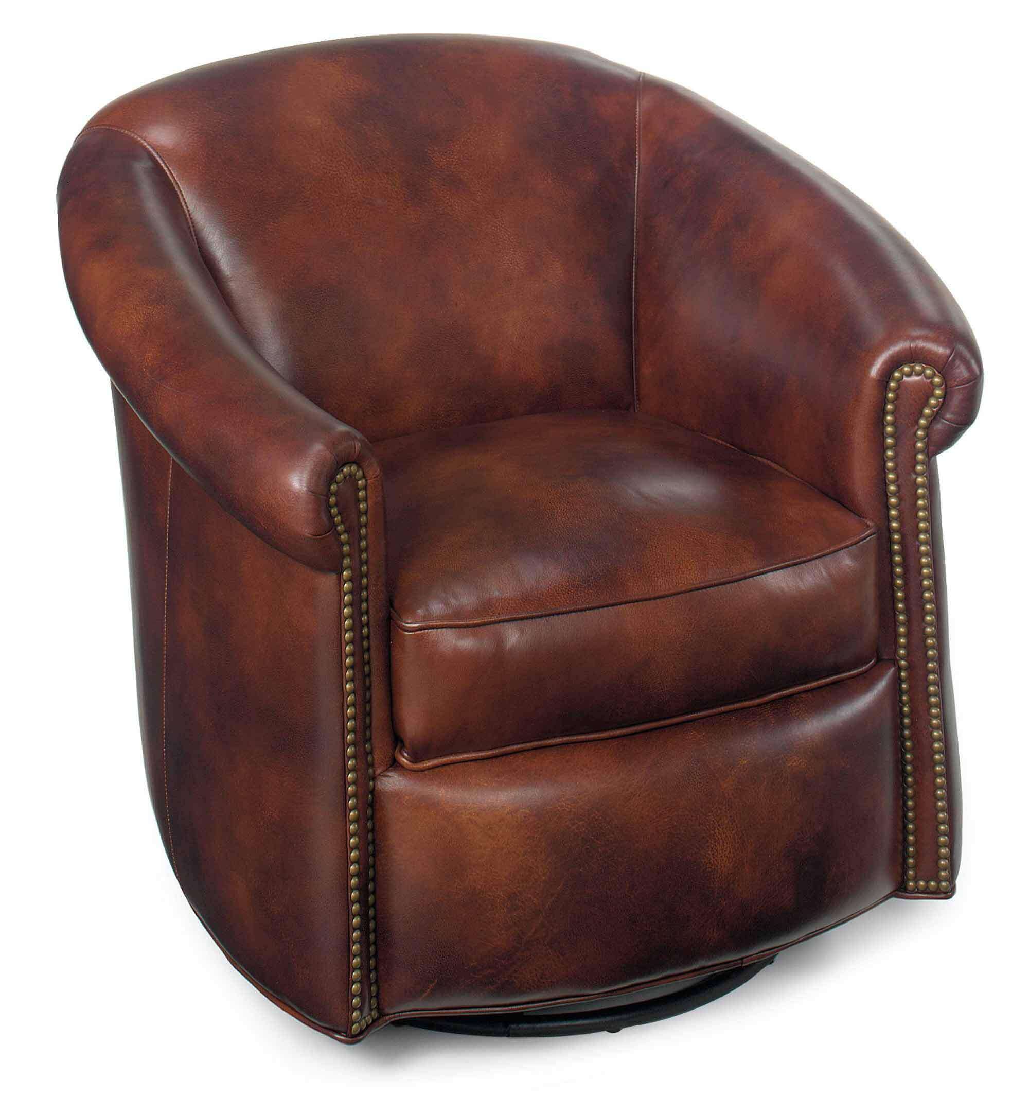 Marietta Swivel or Glider Leather Tub Chair - Image 3
