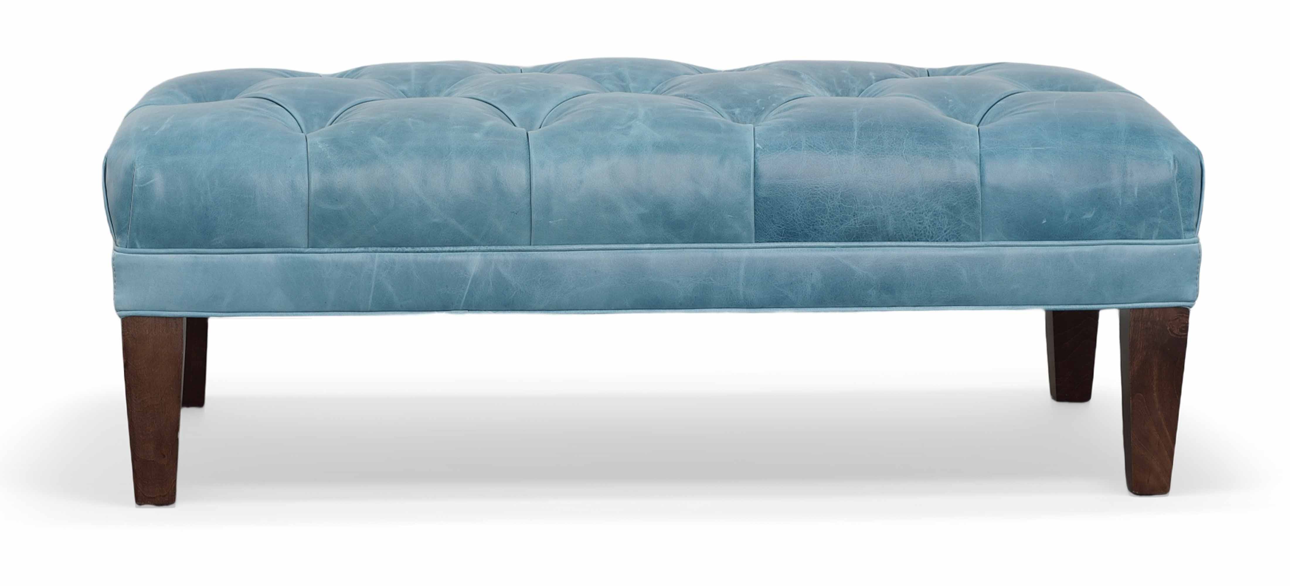 Markham Leather Ottoman - Image 3
