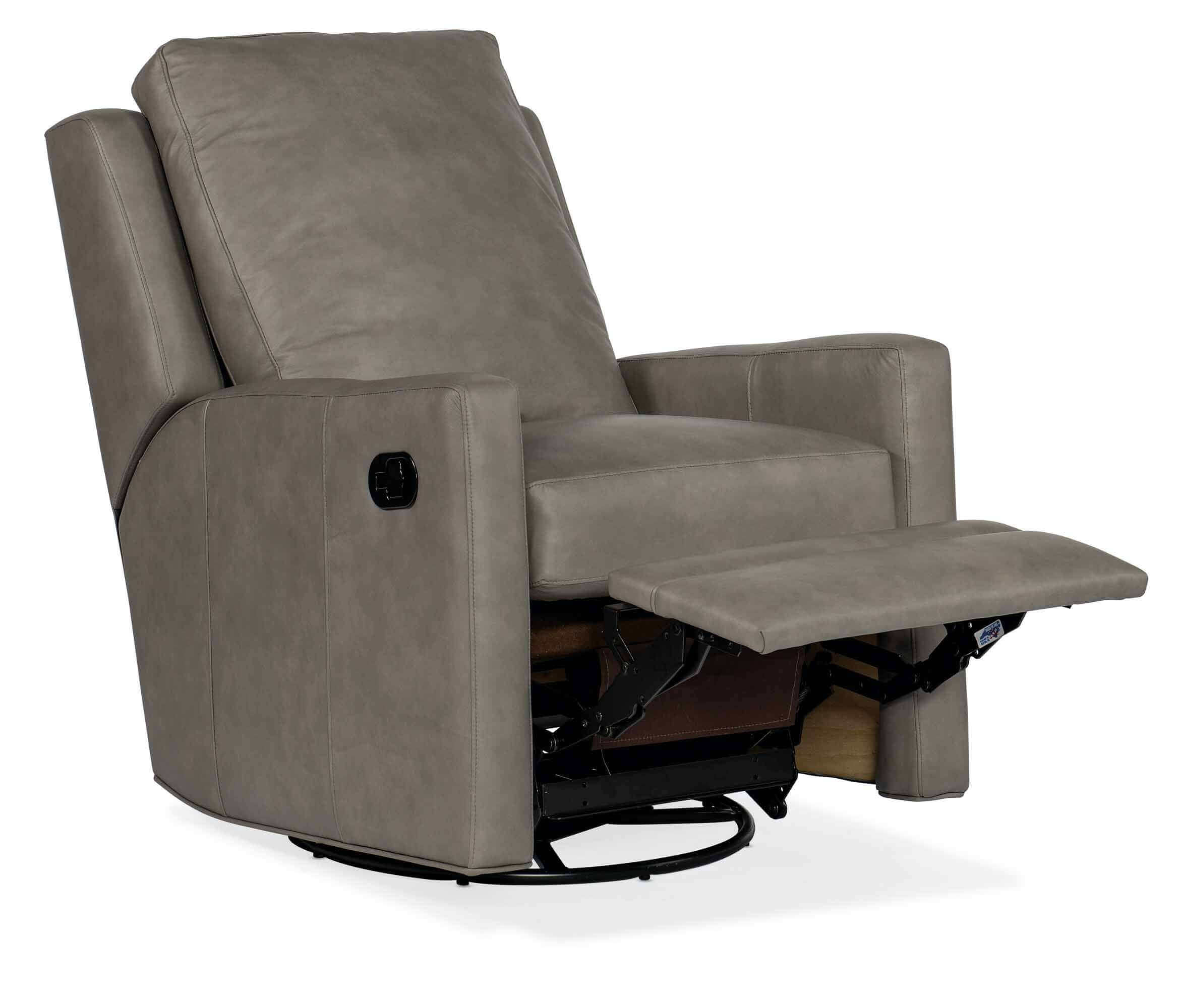 Melville Leather Swivel Glider Recliner - Image 5