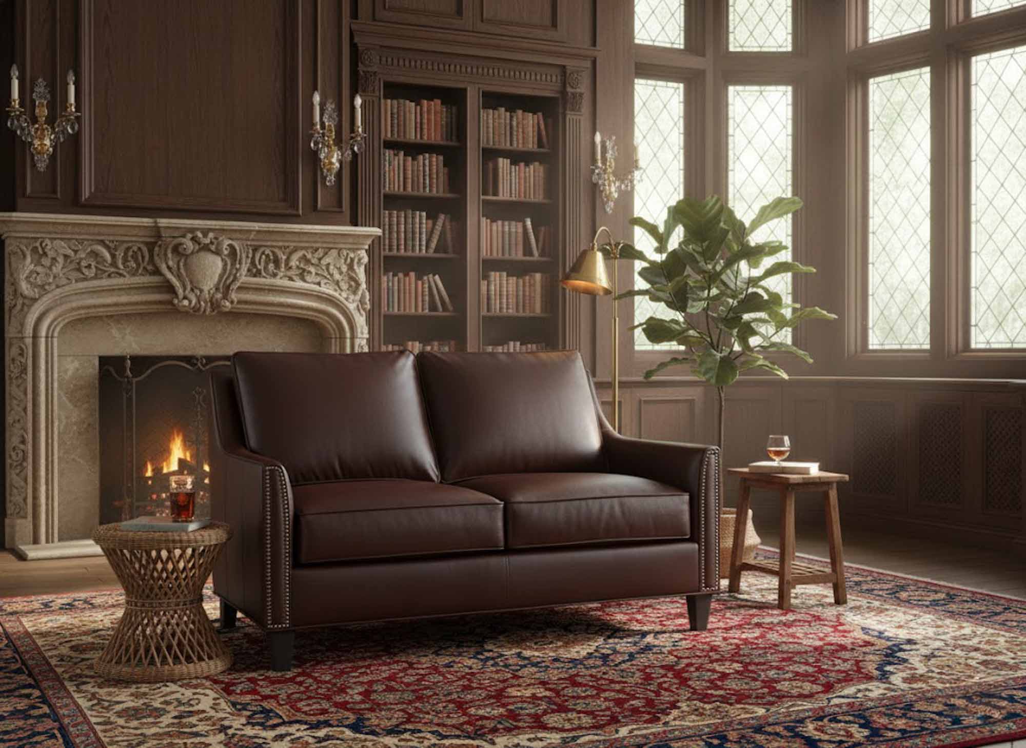Meredith Leather Loveseat - Image 6