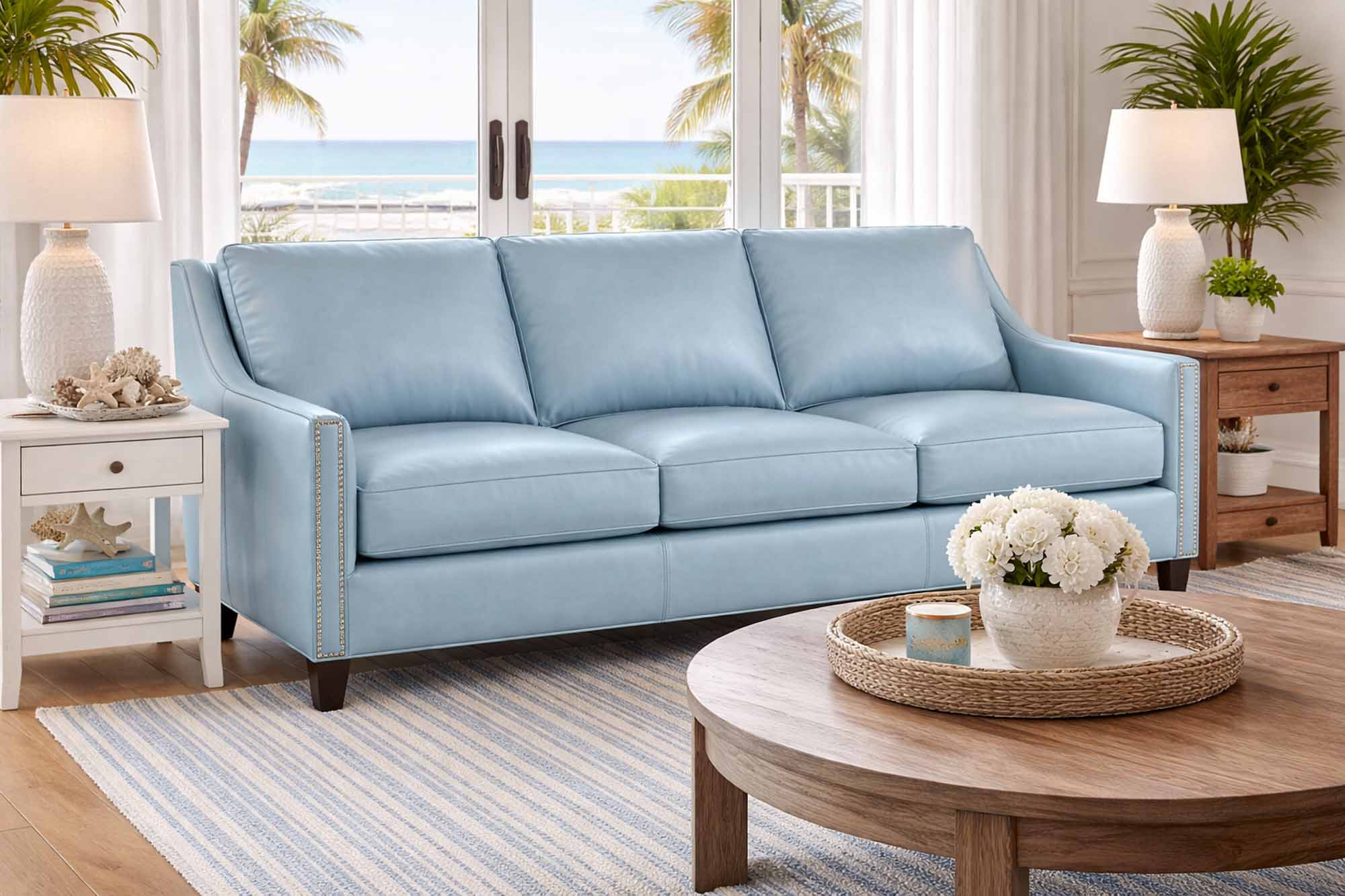 Meredith Leather Sofa - Image 10