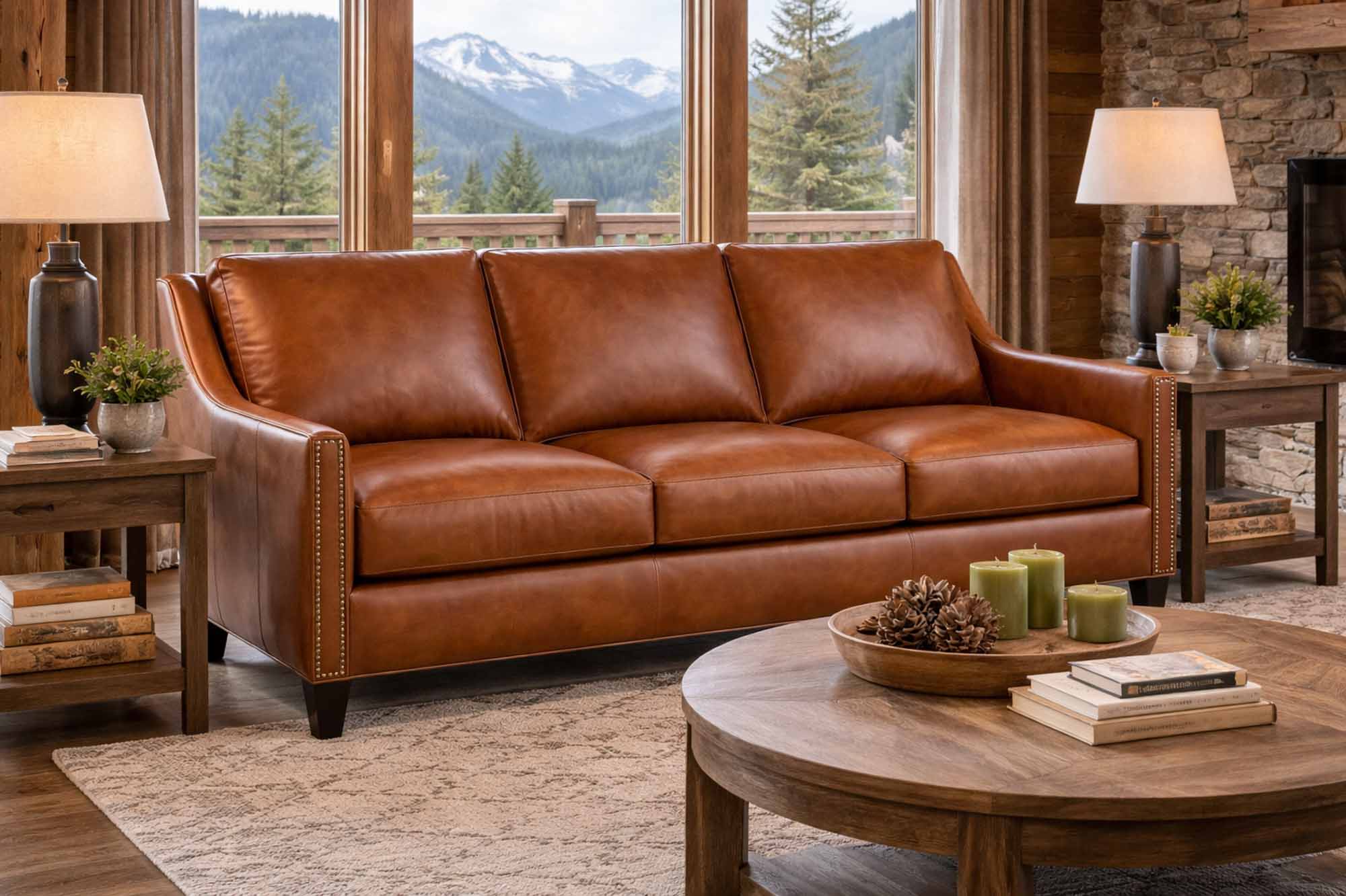 Meredith Leather Sofa - Image 9