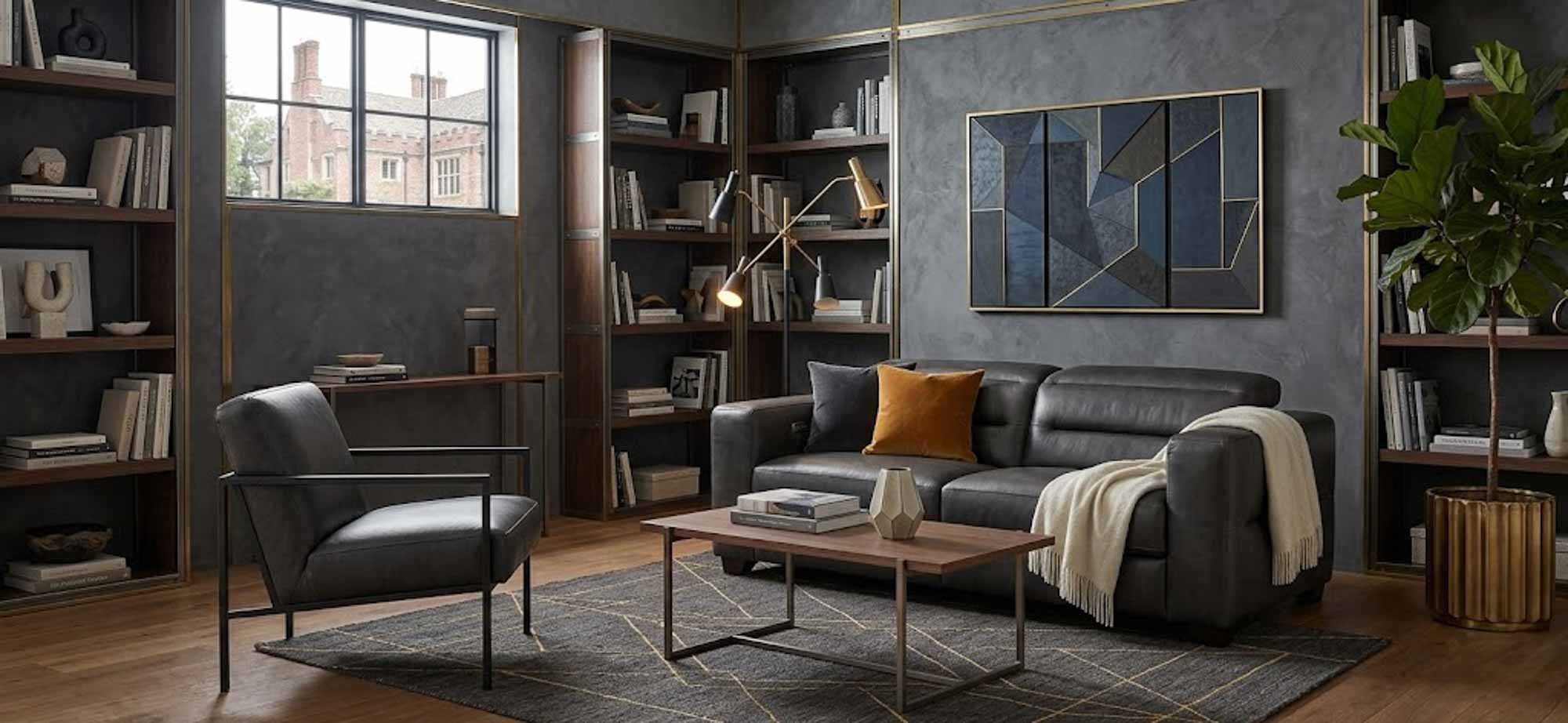 Moderno Leather Power Reclining Loveseat With Articulating Headrest - Image 9