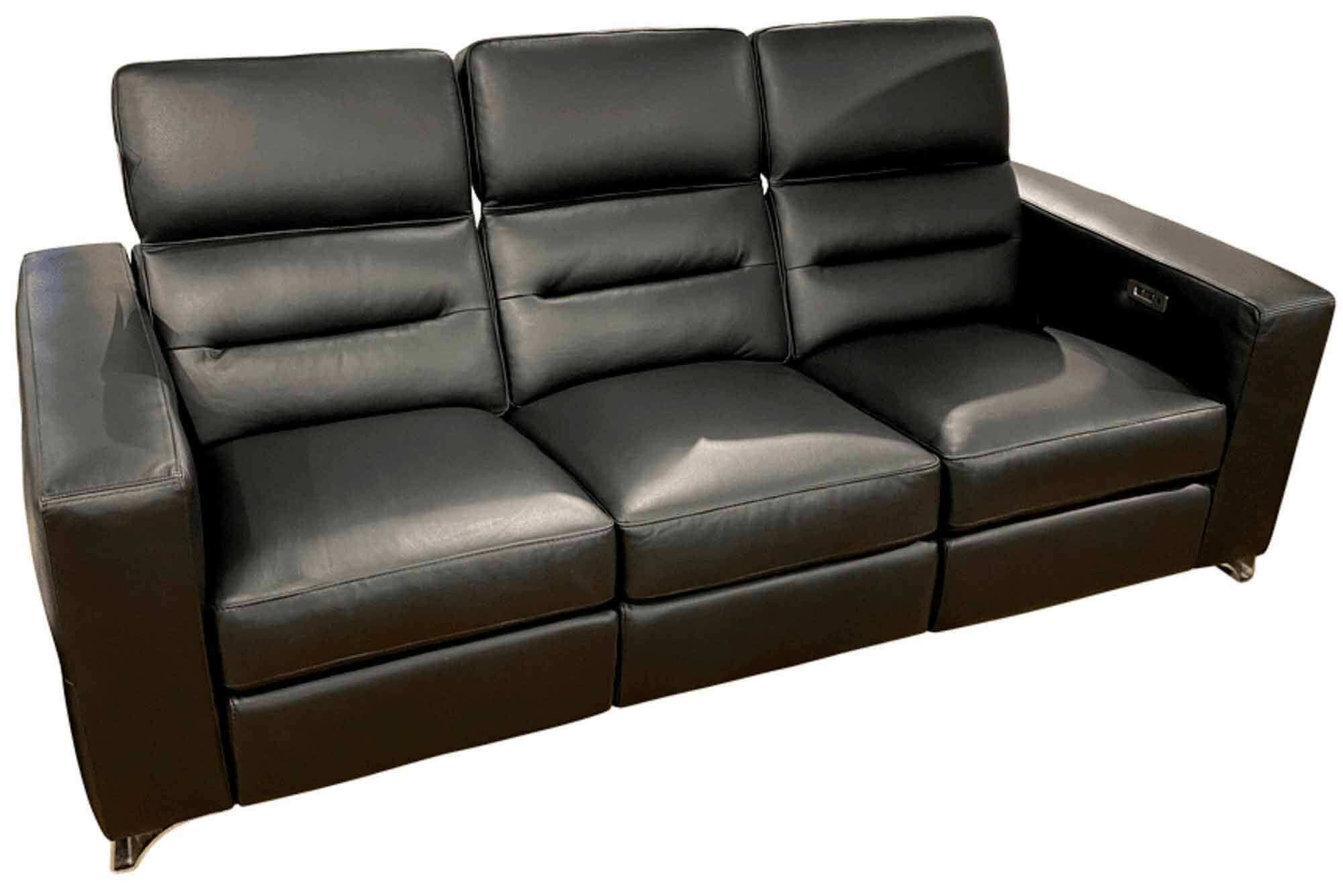 Moderno Leather Power Reclining Loveseat With Articulating Headrest