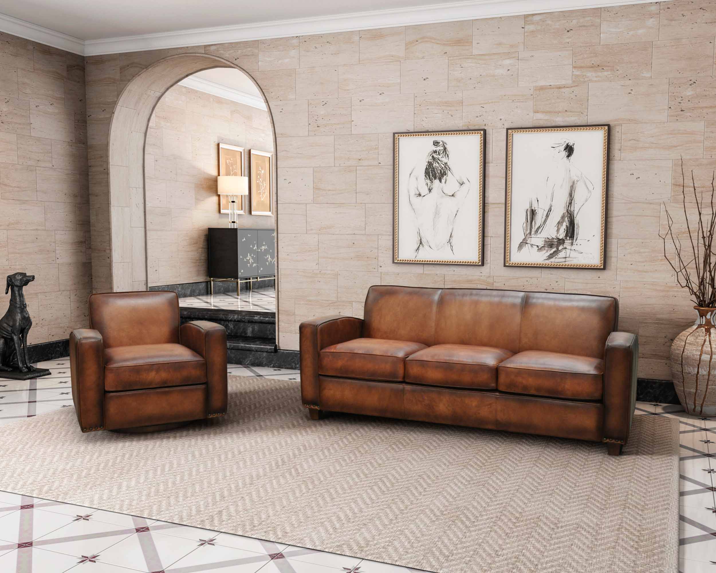 Montecito Leather Sofa - Image 10