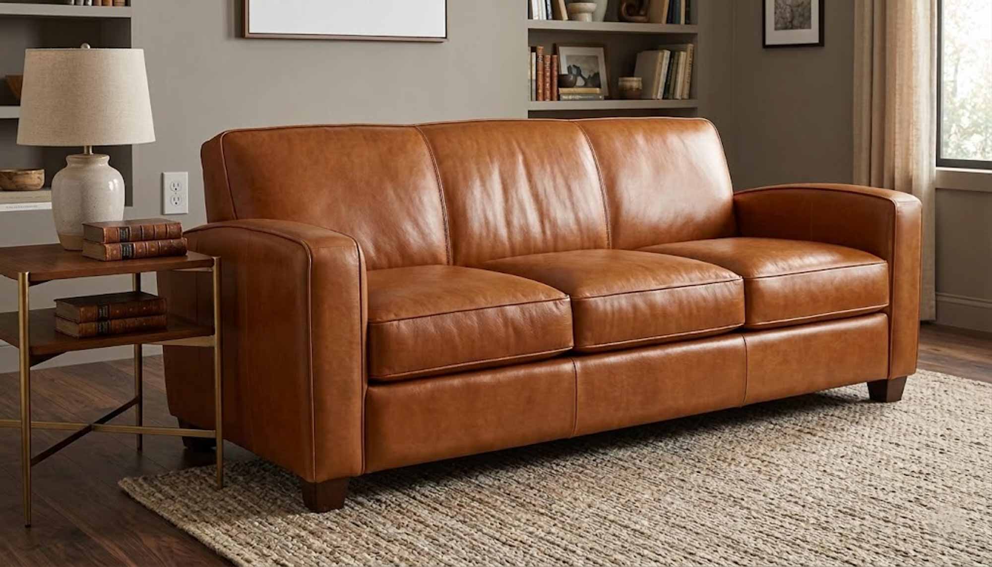 Montecito Leather Sofa - Image 11